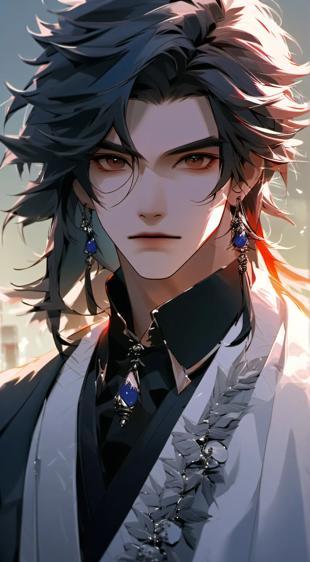 ai character: bronze background