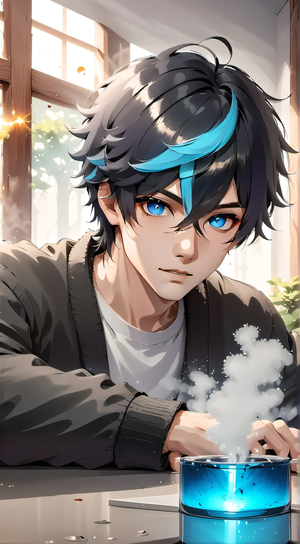 ai character: ein background