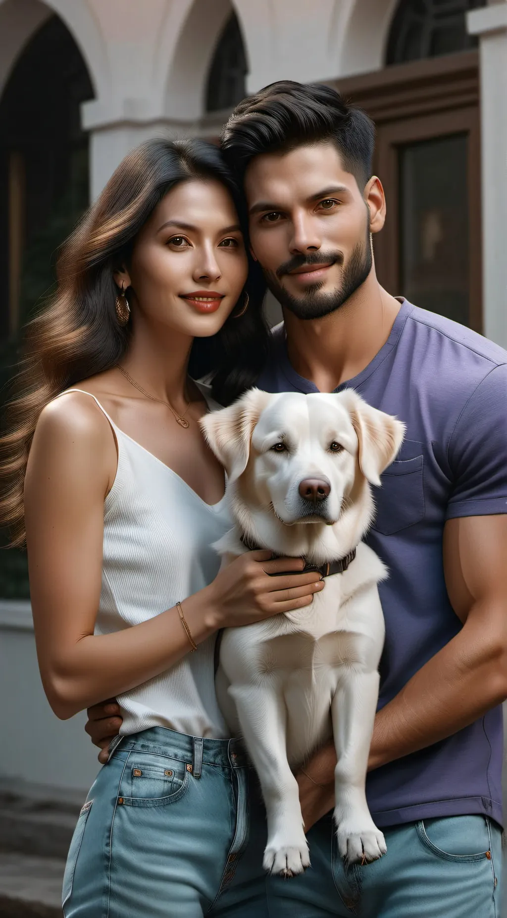 ai character: stella and Justin  background