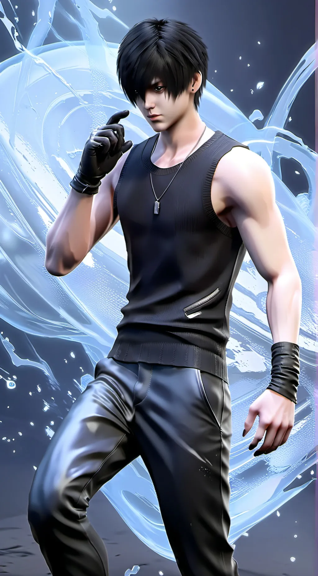 ai character: emo/scene boy fart background