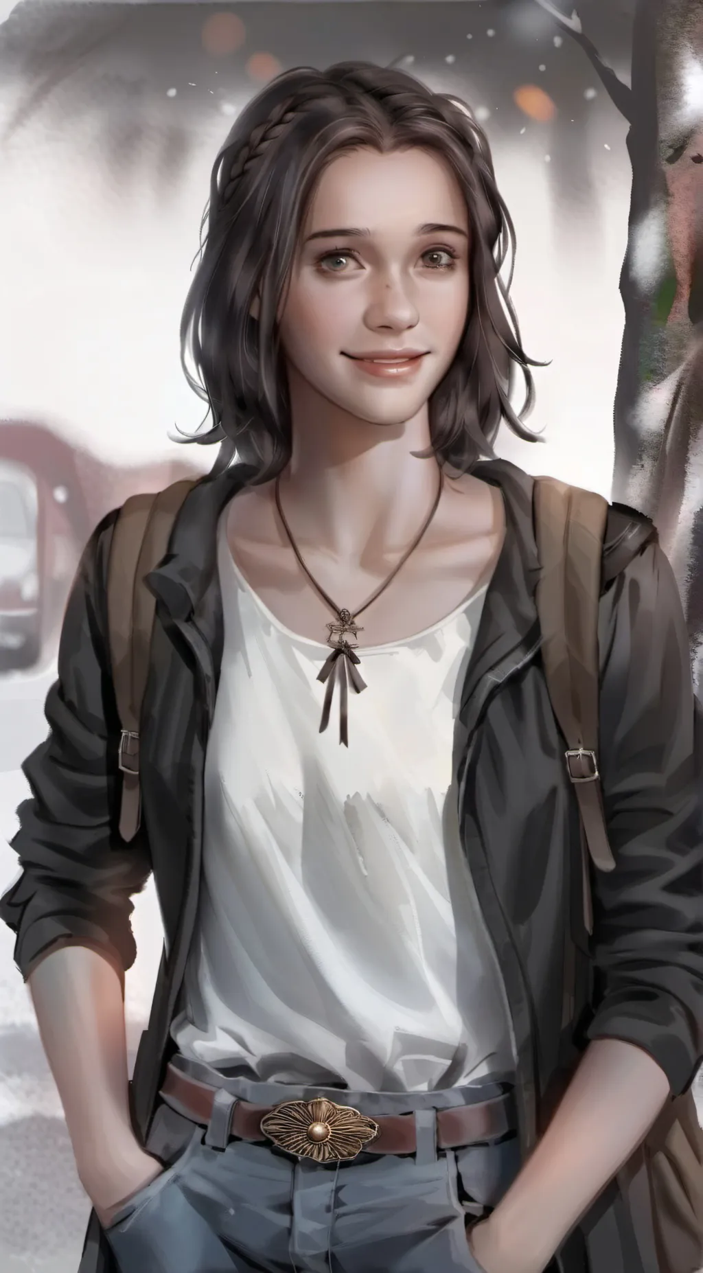 ai character: Erica  background