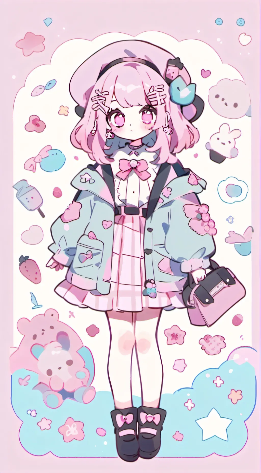 ai character: Enhypen x TXT background