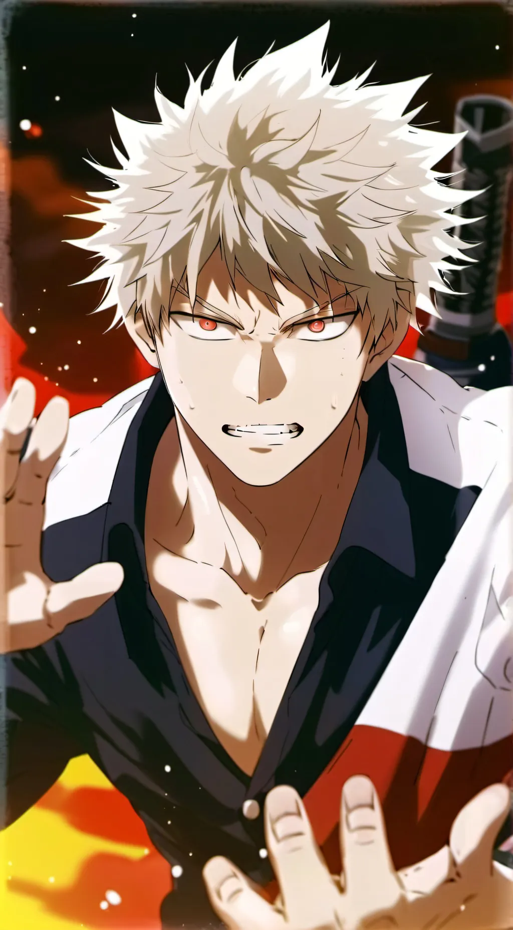 ai character: 🧡 bakugo katsuki 🧡 background