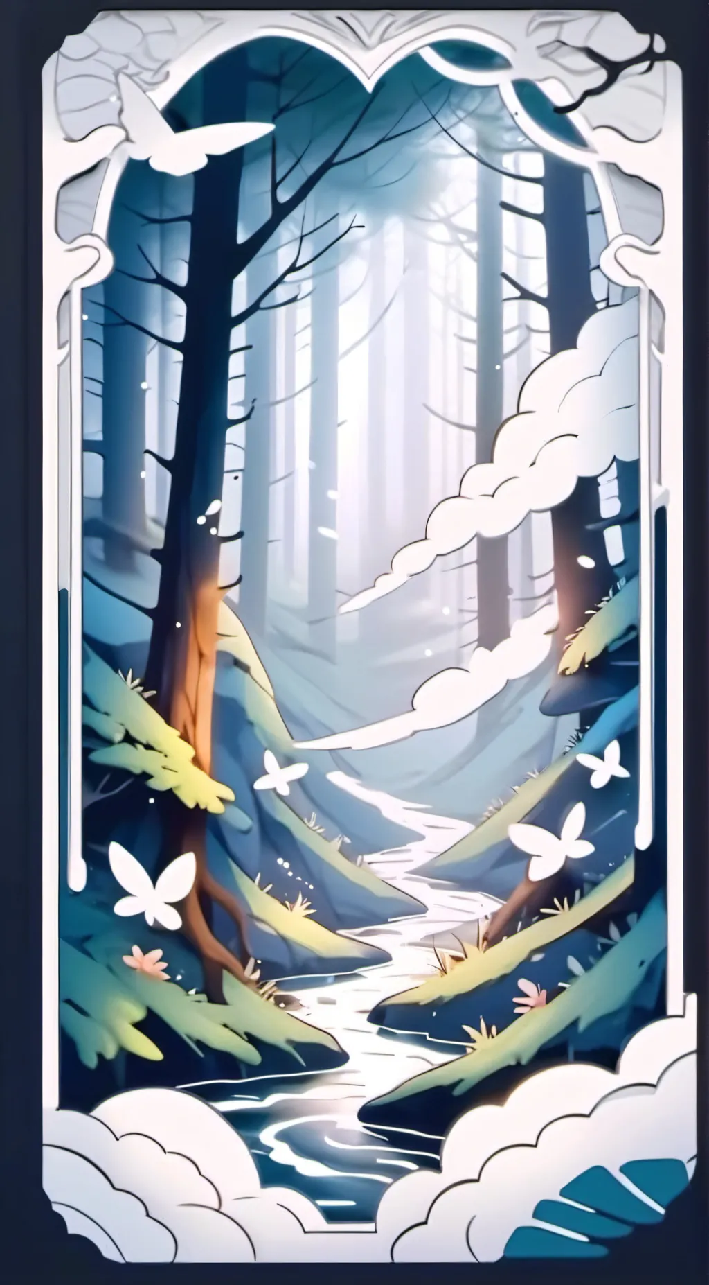 ai character: The river of Magic background