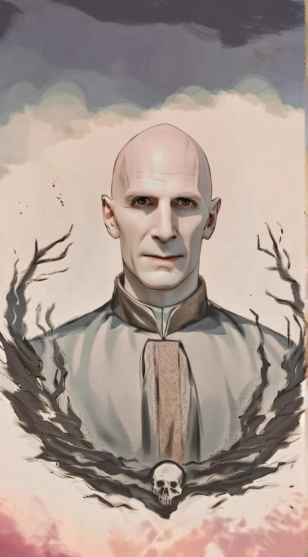 ai character: Voldemort  background