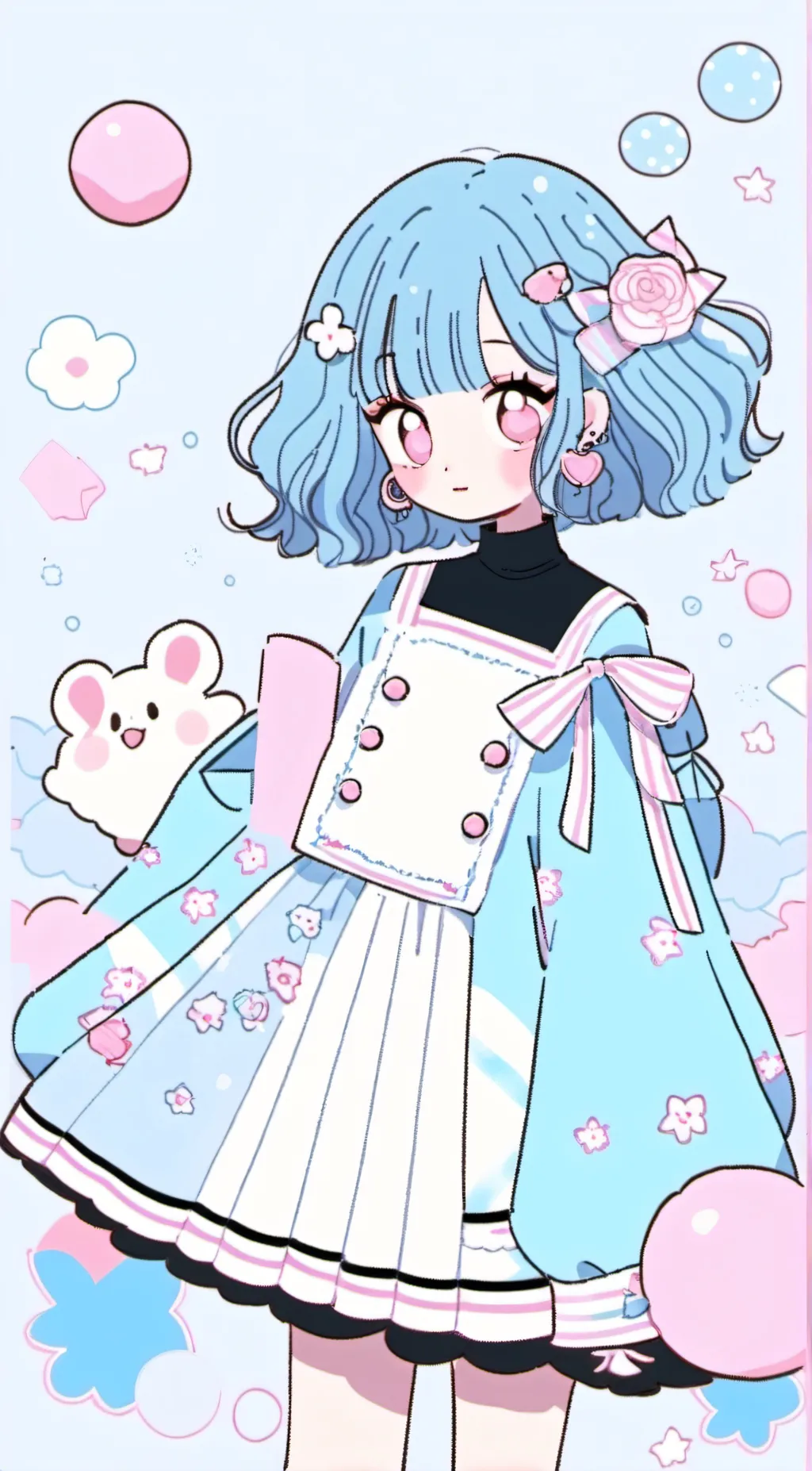 ai character: miss circle background