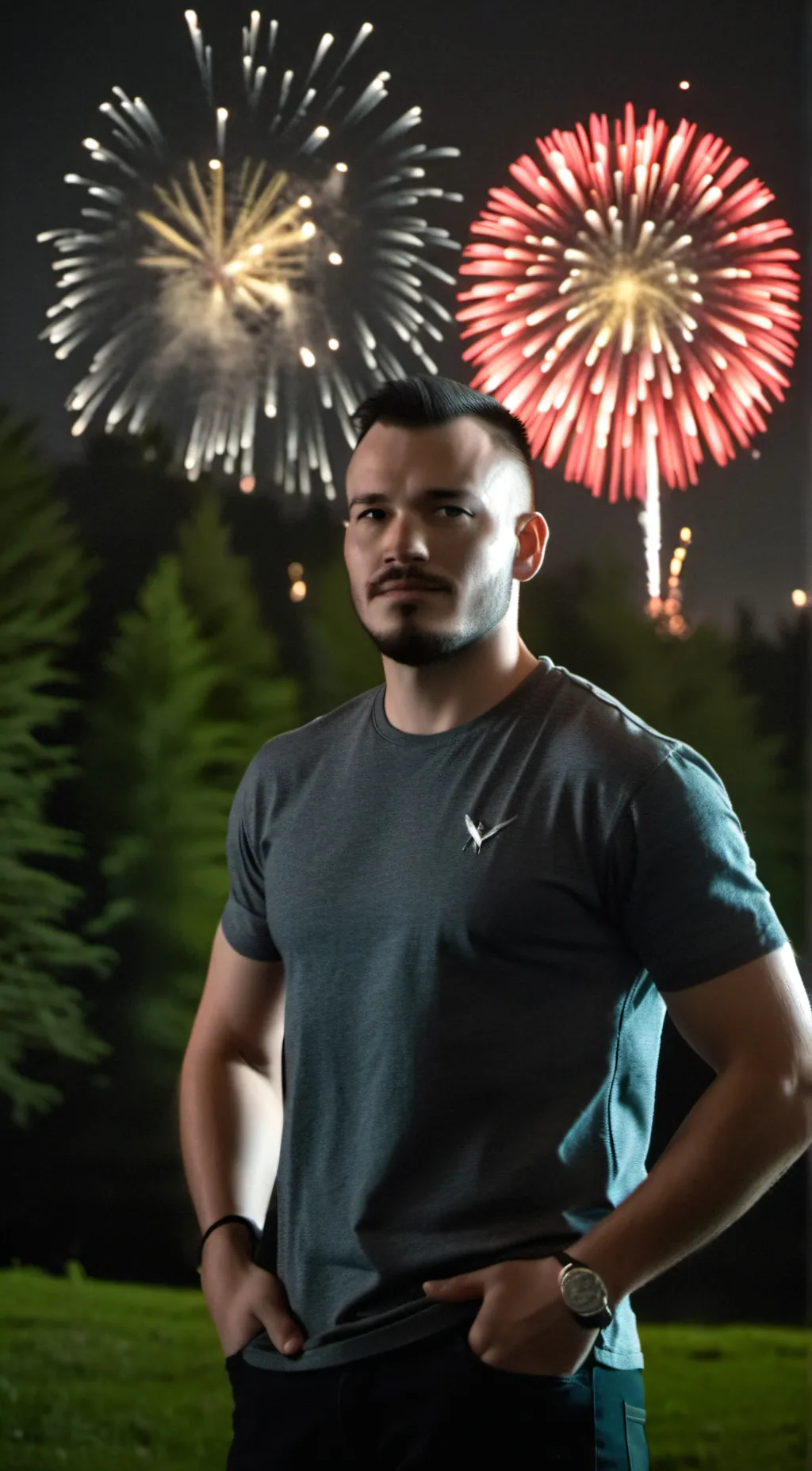 ai character: A fireworksexual background