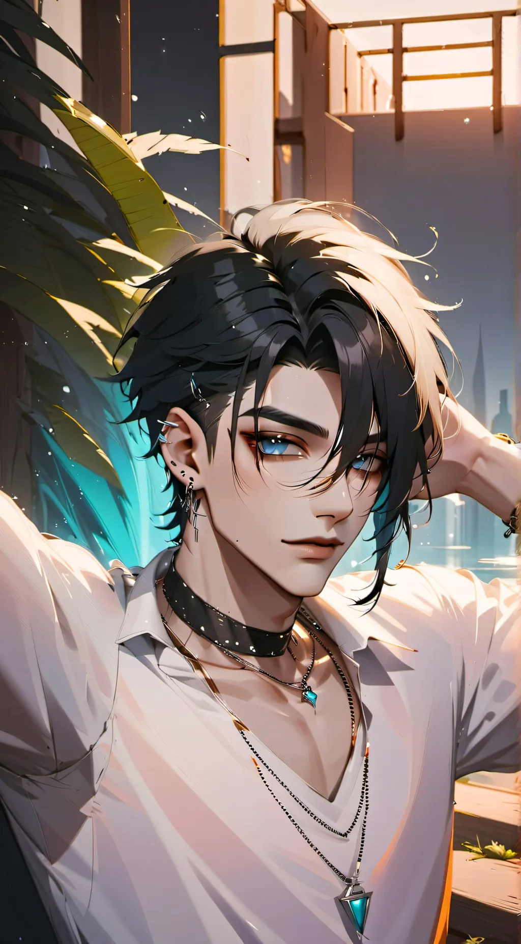 ai character: Ezra  background