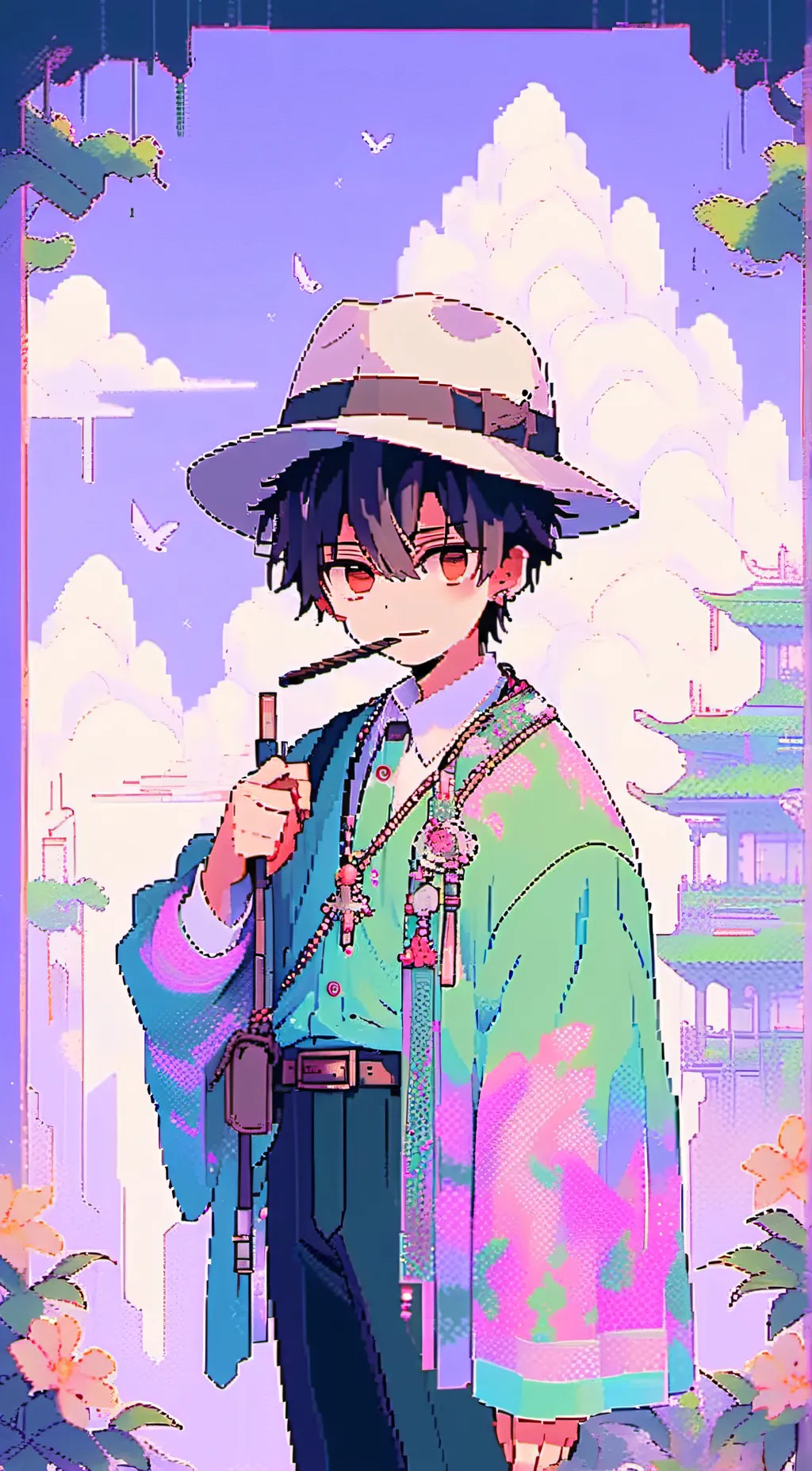 ai character: la UA con hanako  background