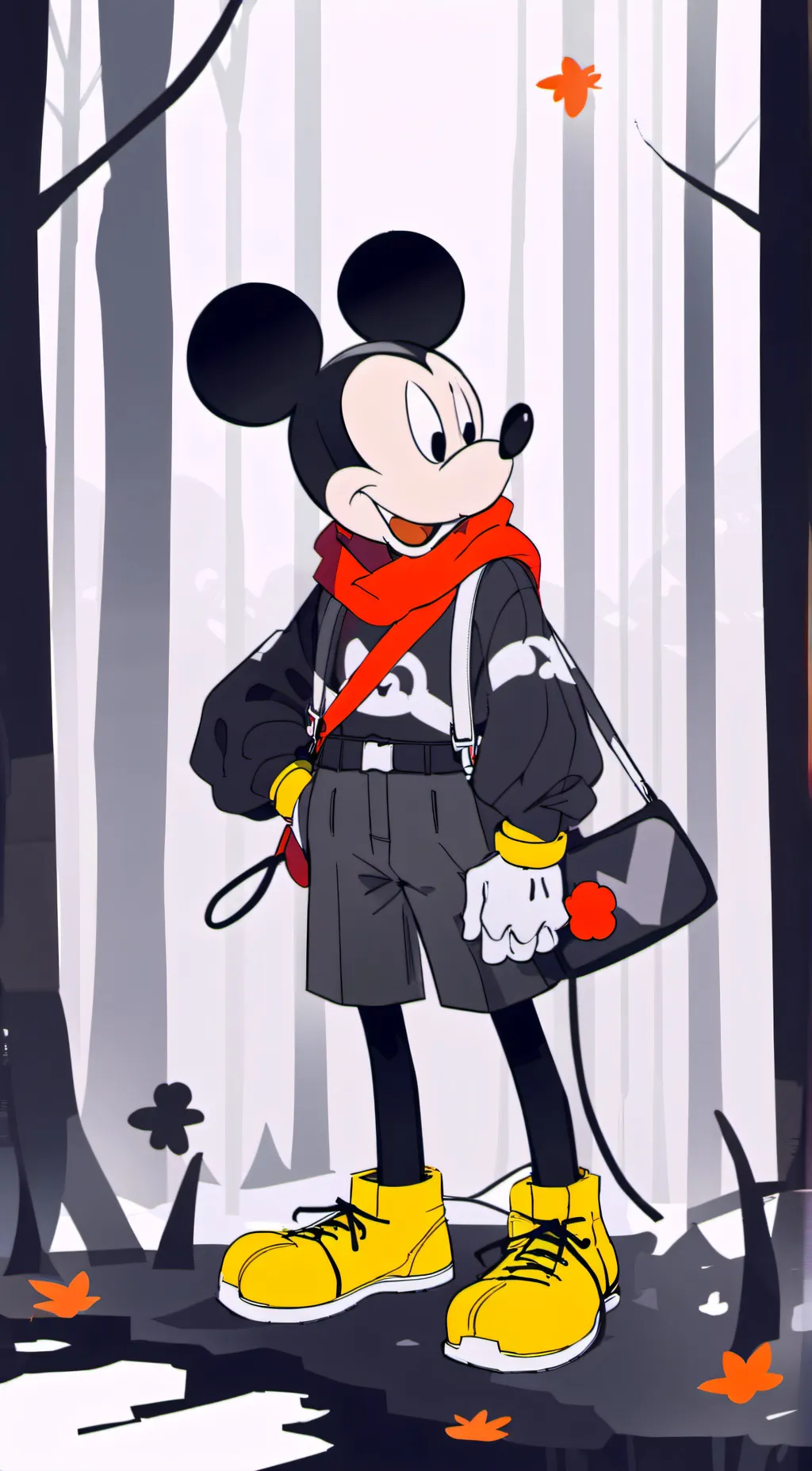 ai character: Mickey Mouse background