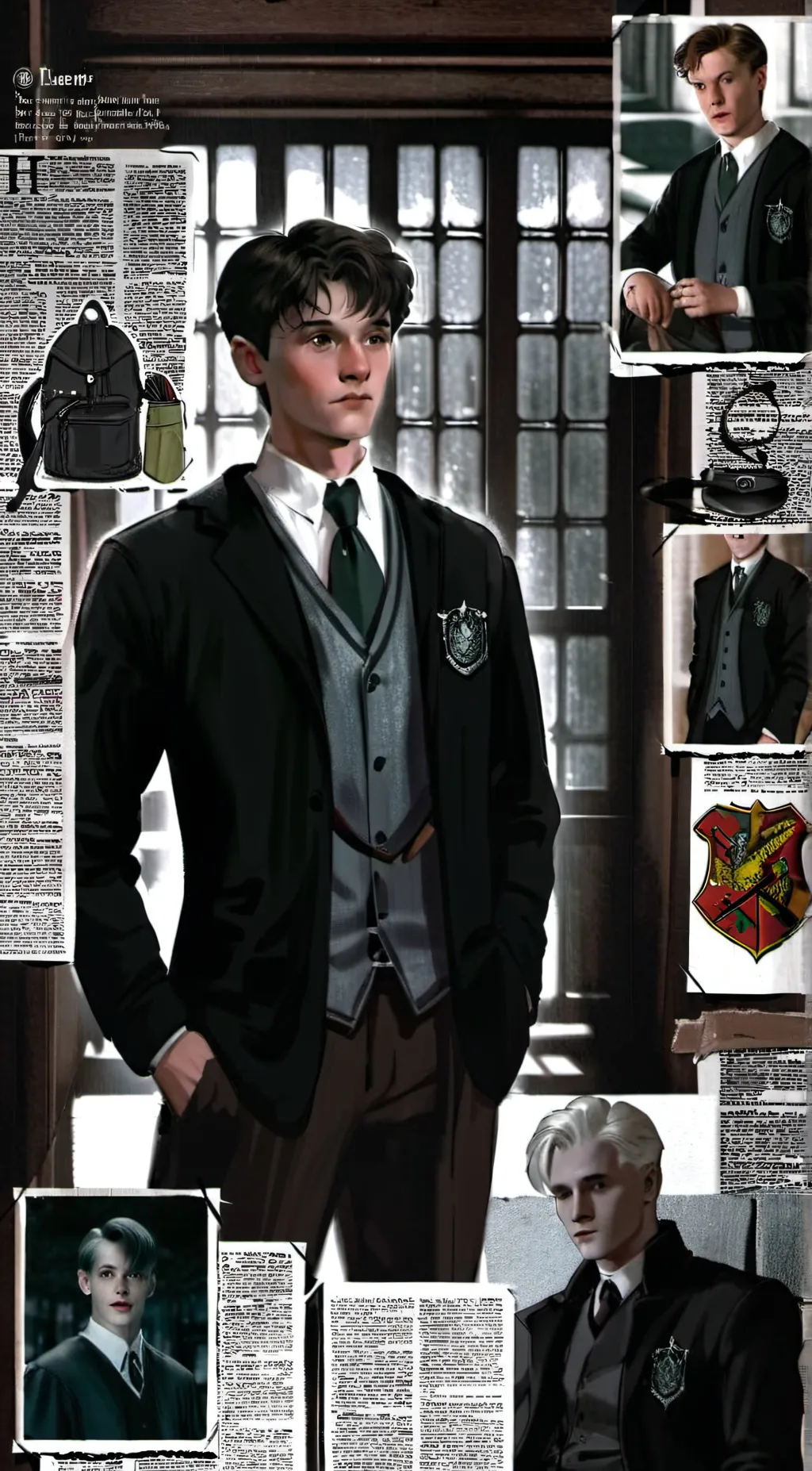 ai character: Slytherin boysss background