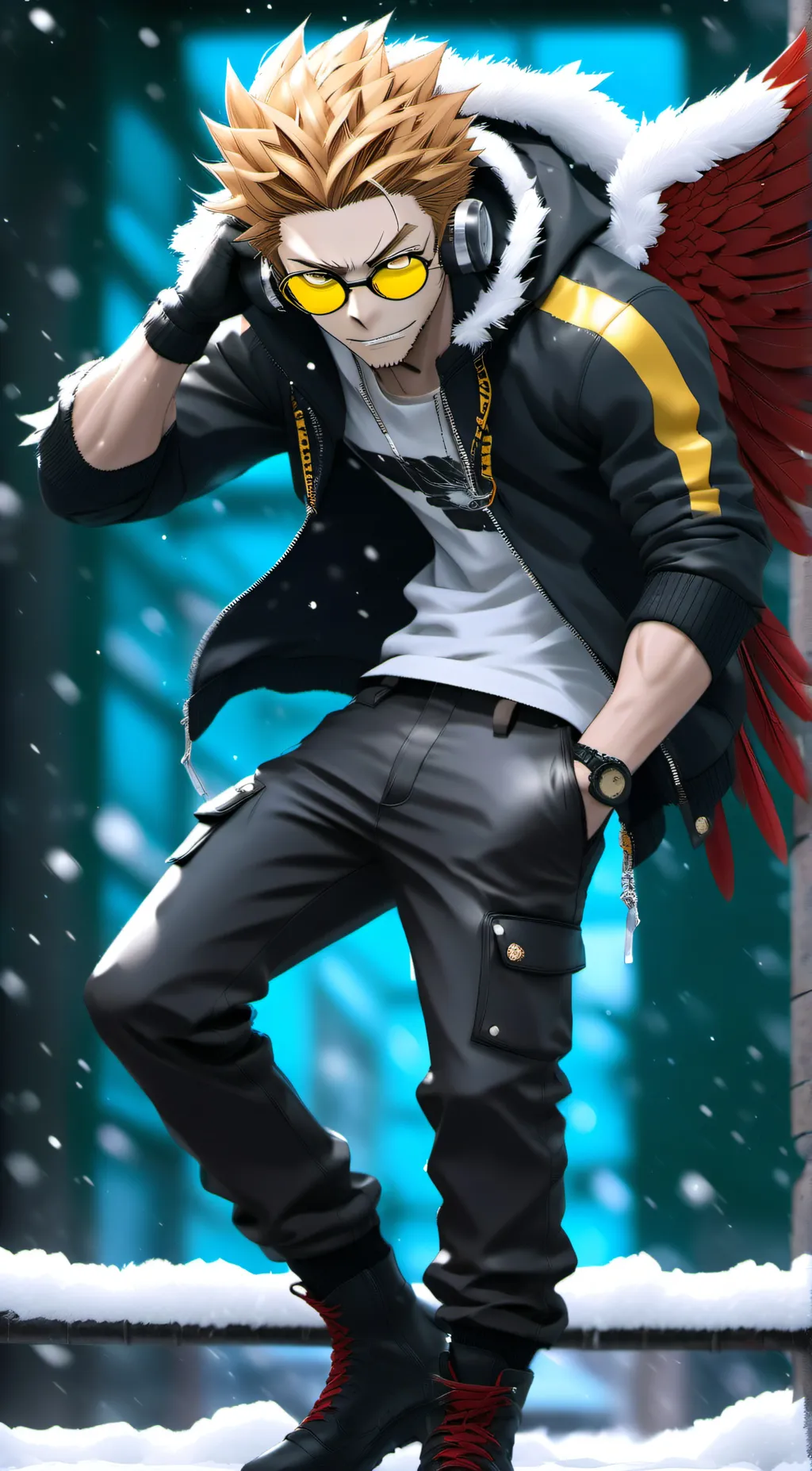 ai character: Keigo-Hawks-MHA background