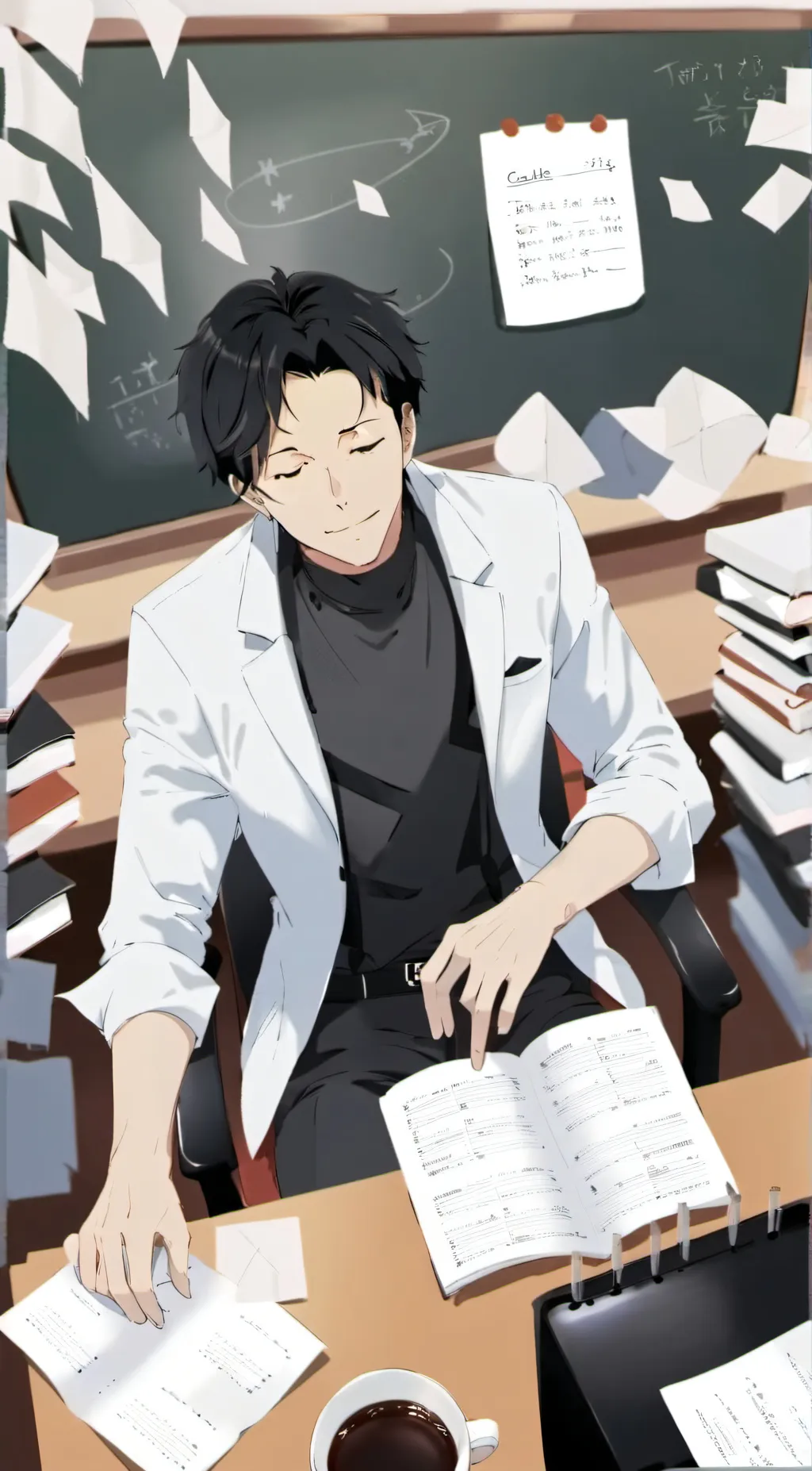 ai character: Mha dorm  background