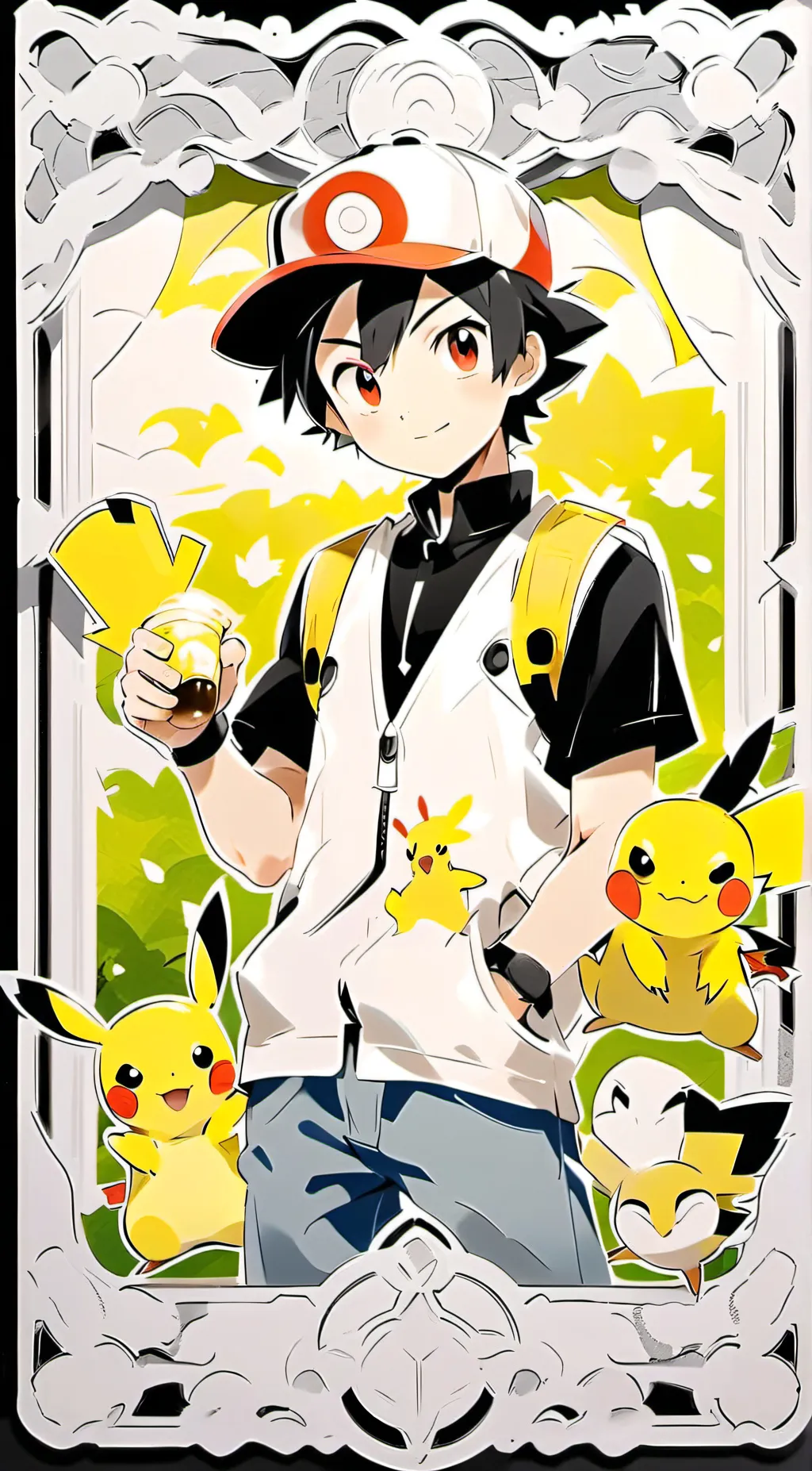 ai character: Ash  background