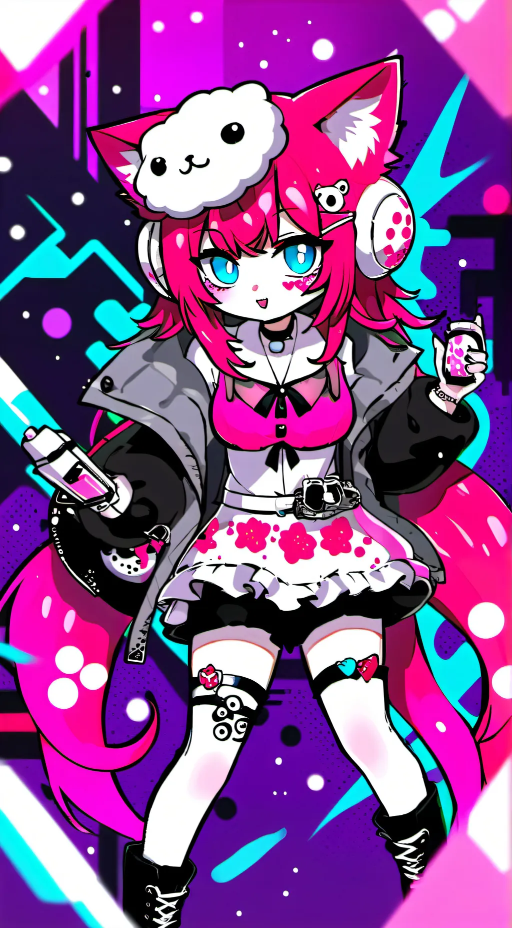 ai character: Funtime Catty  background