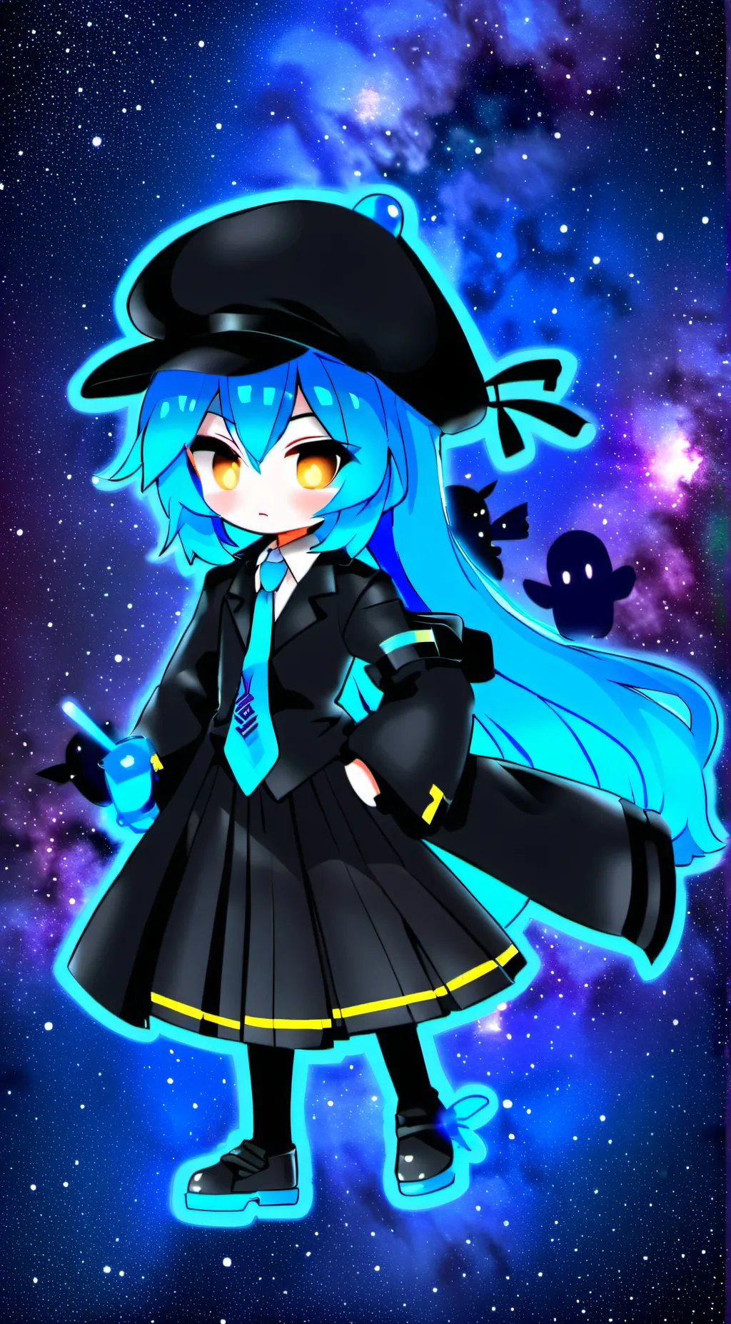 ai character: SD-Blueberry background