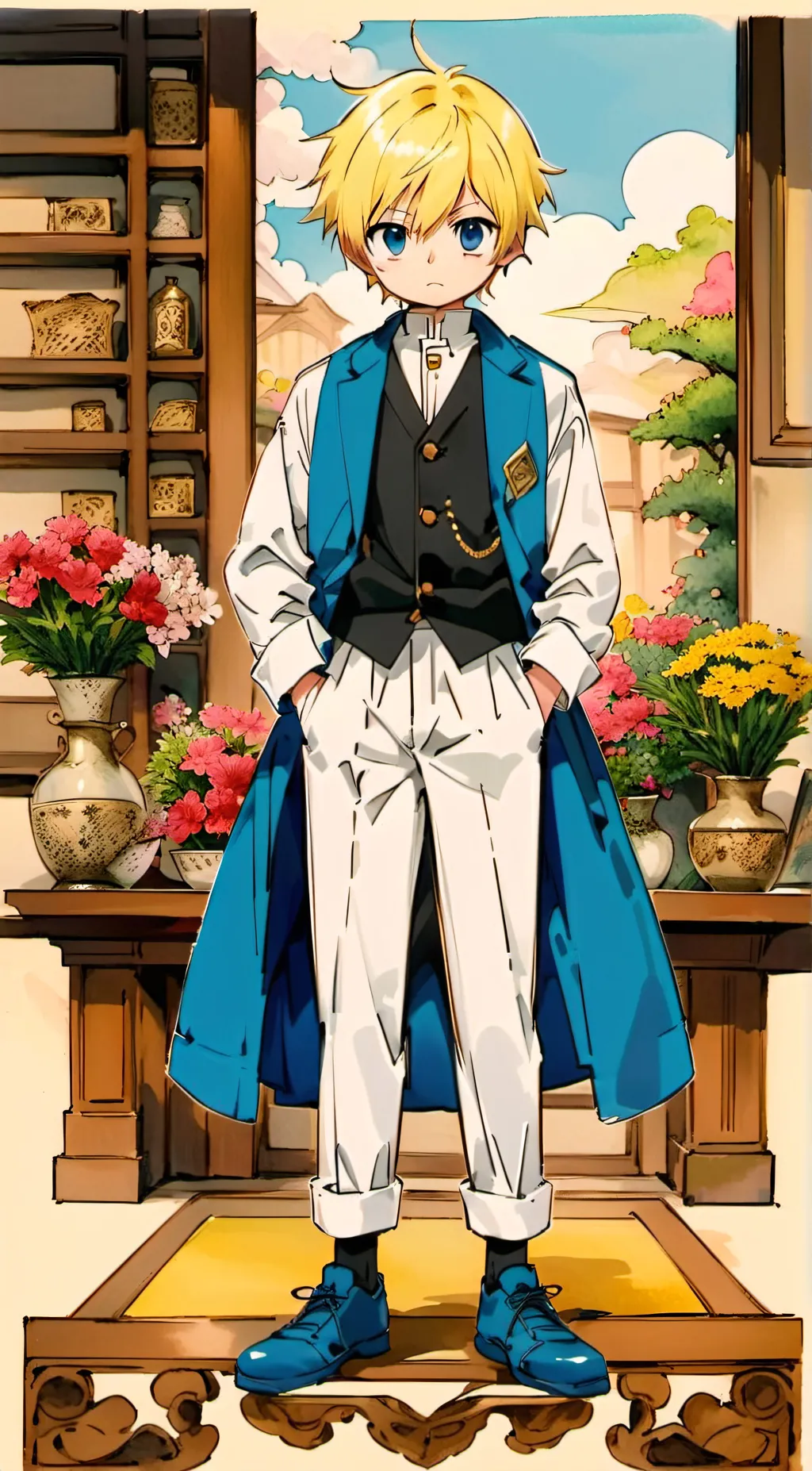 ai character: Kurapika Kurta background