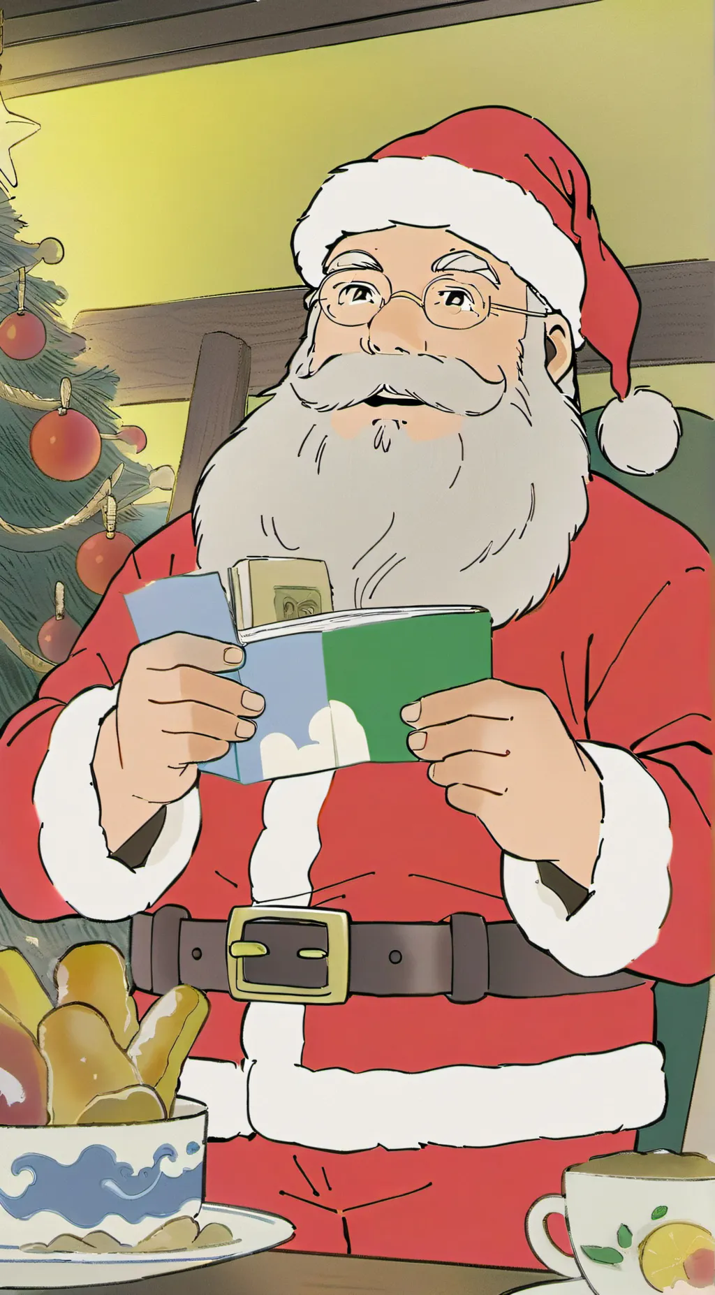 ai character: Santa background