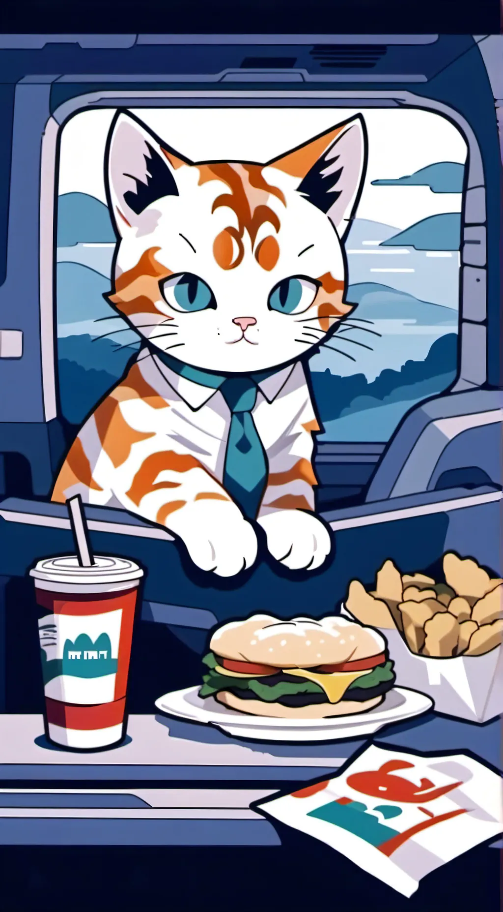 ai character: SpOiLeD cat background