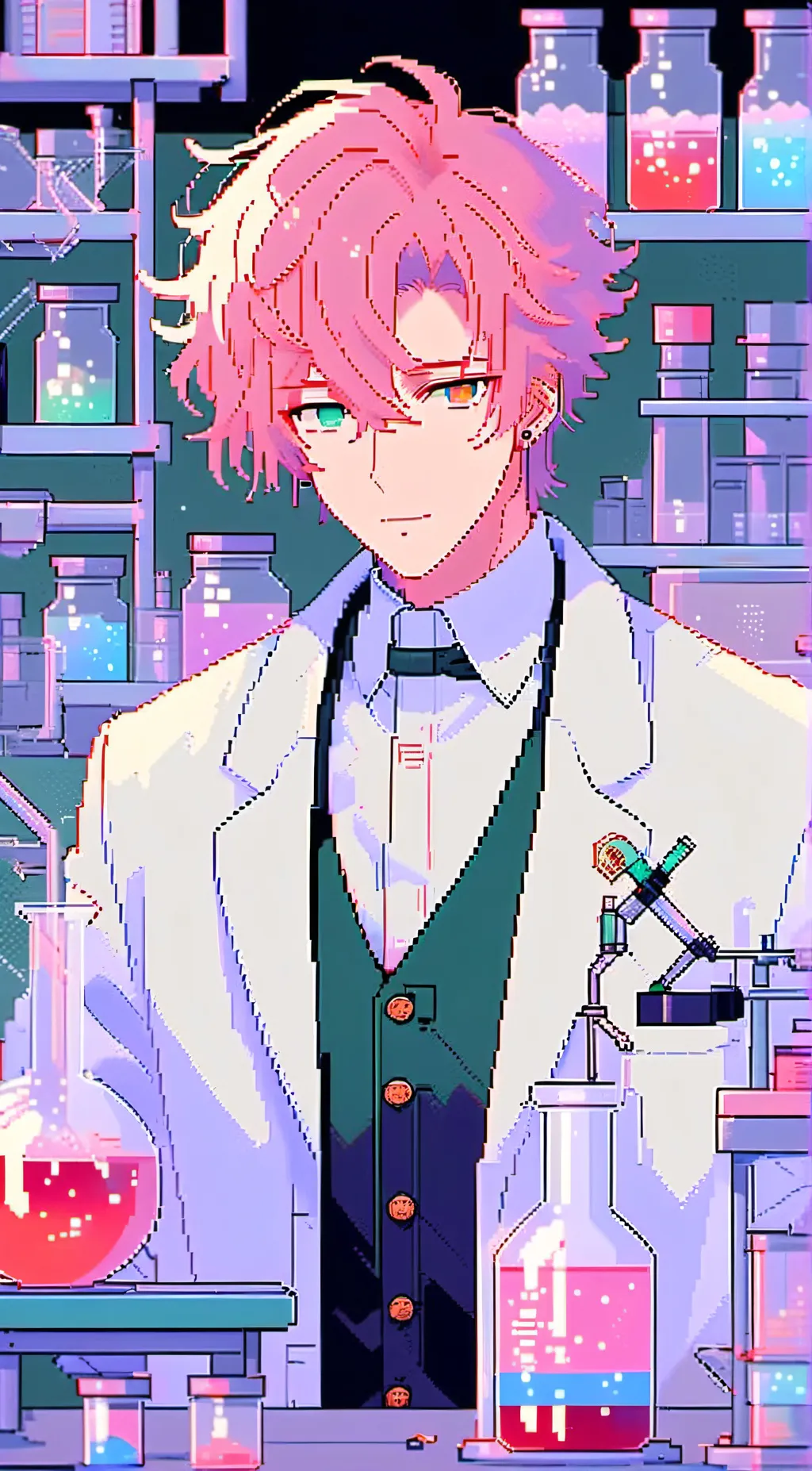 ai character: Red. background