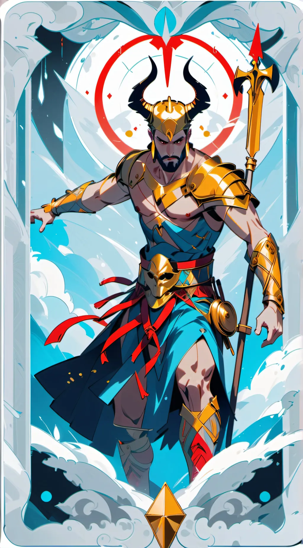 ai character: Ares, God of War background