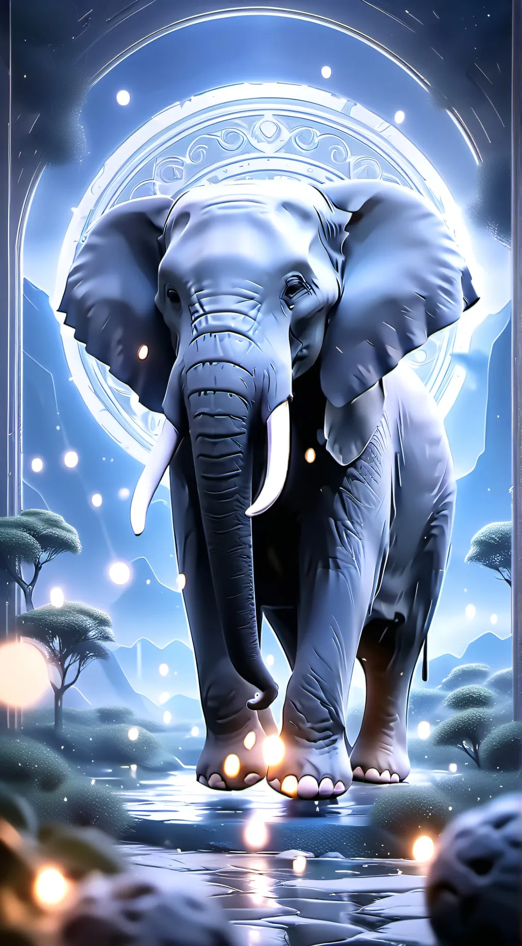 ai character: Bubba bubbaphant  background