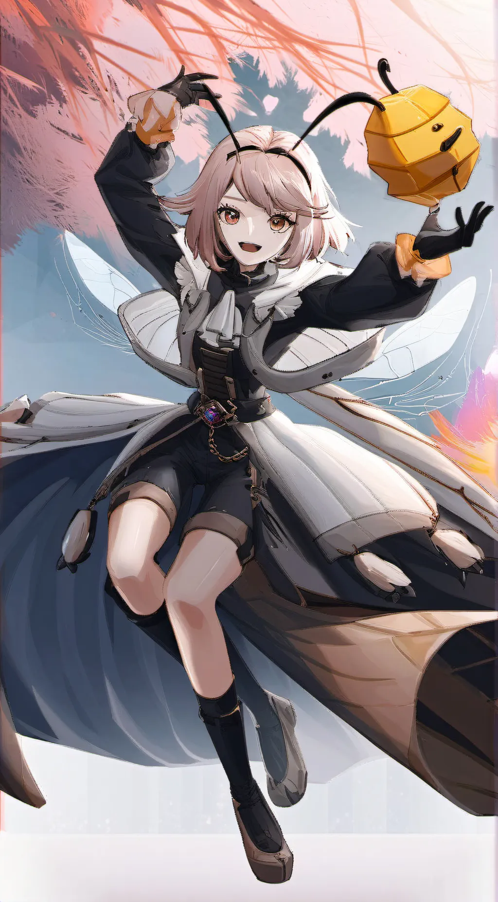 ai character: Life of Honey bee background