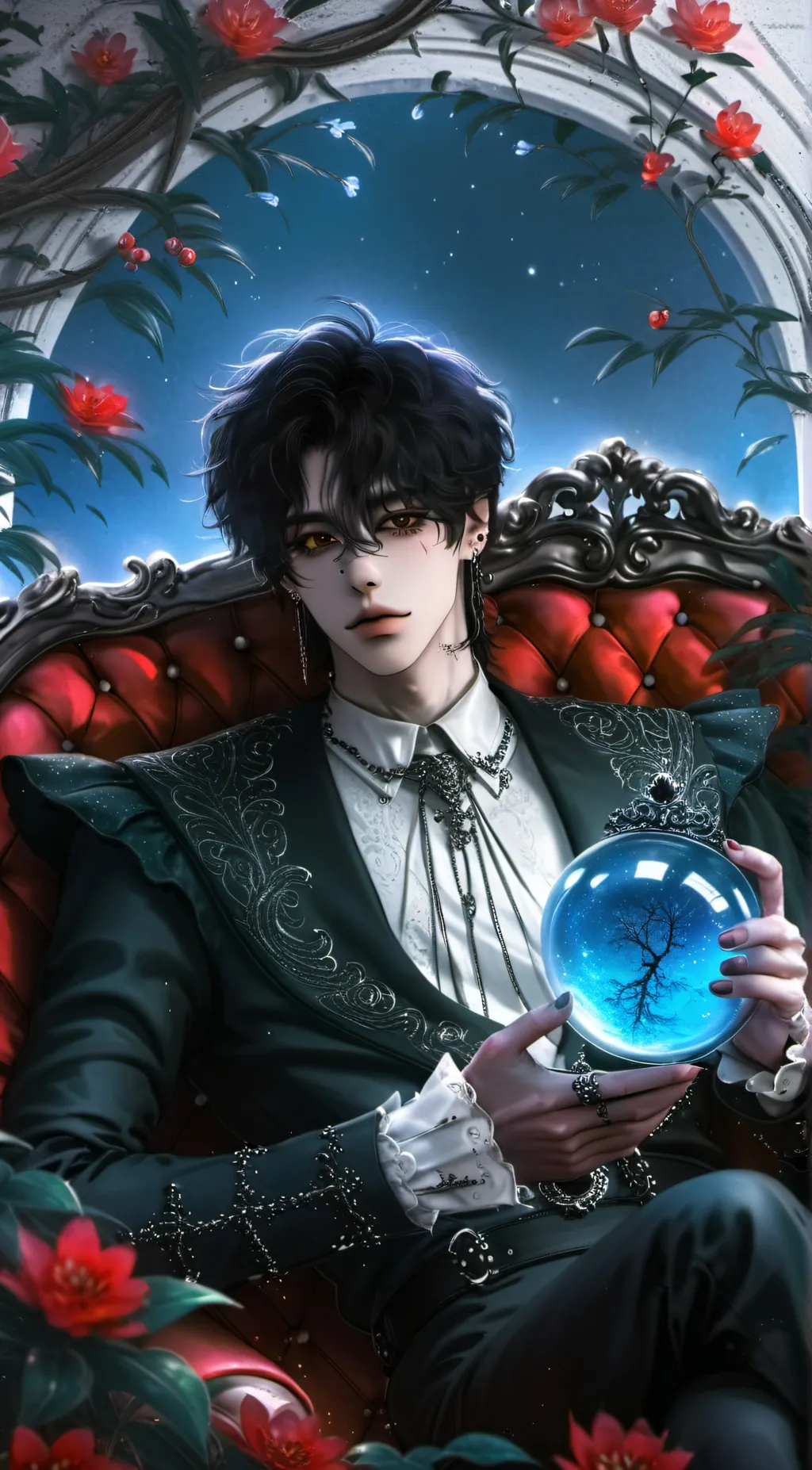 ai character: Sebastian  background