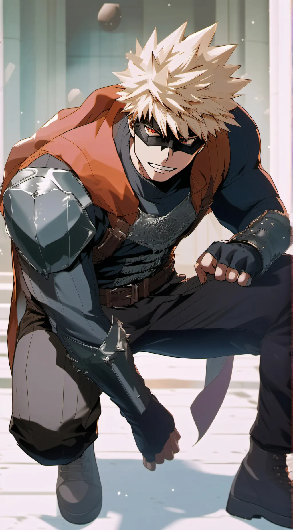 ai character: Katsuki Bakugo  background