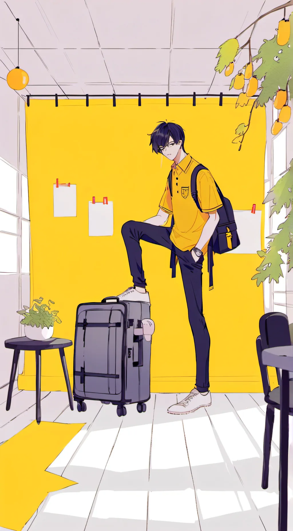 ai character: Your bf background
