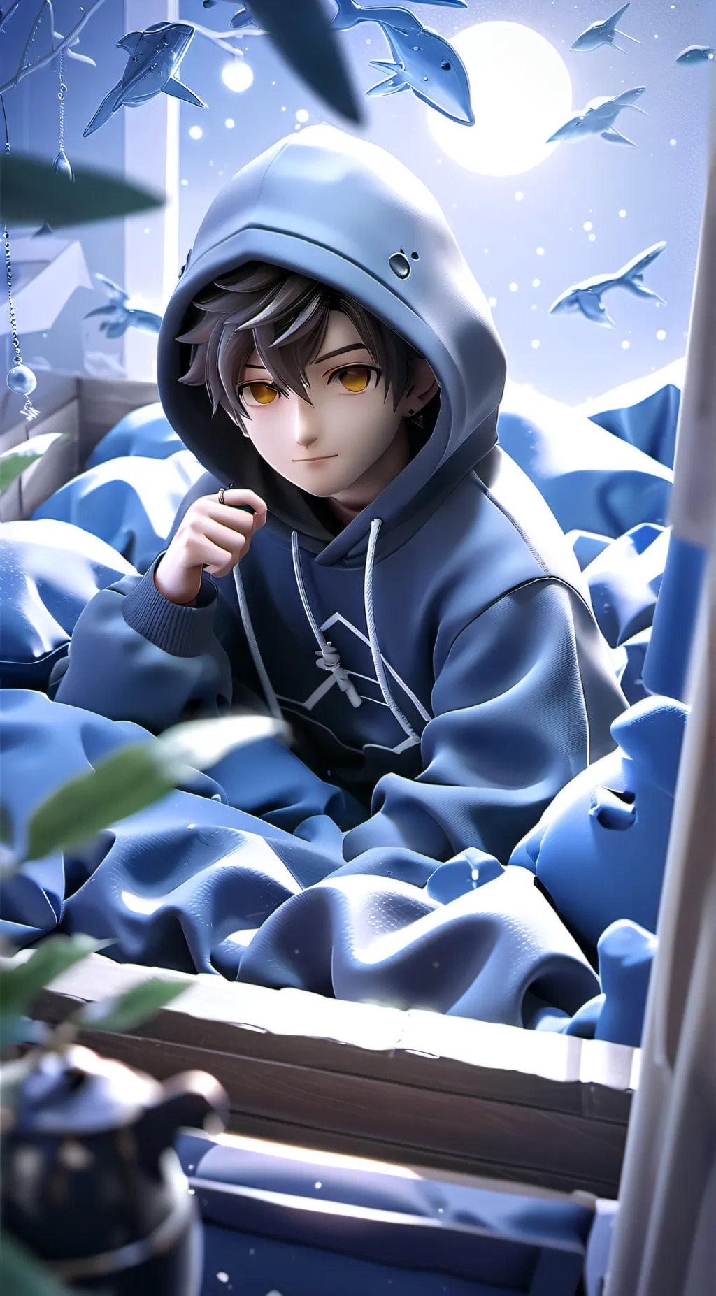 ai character: I shit his bed background