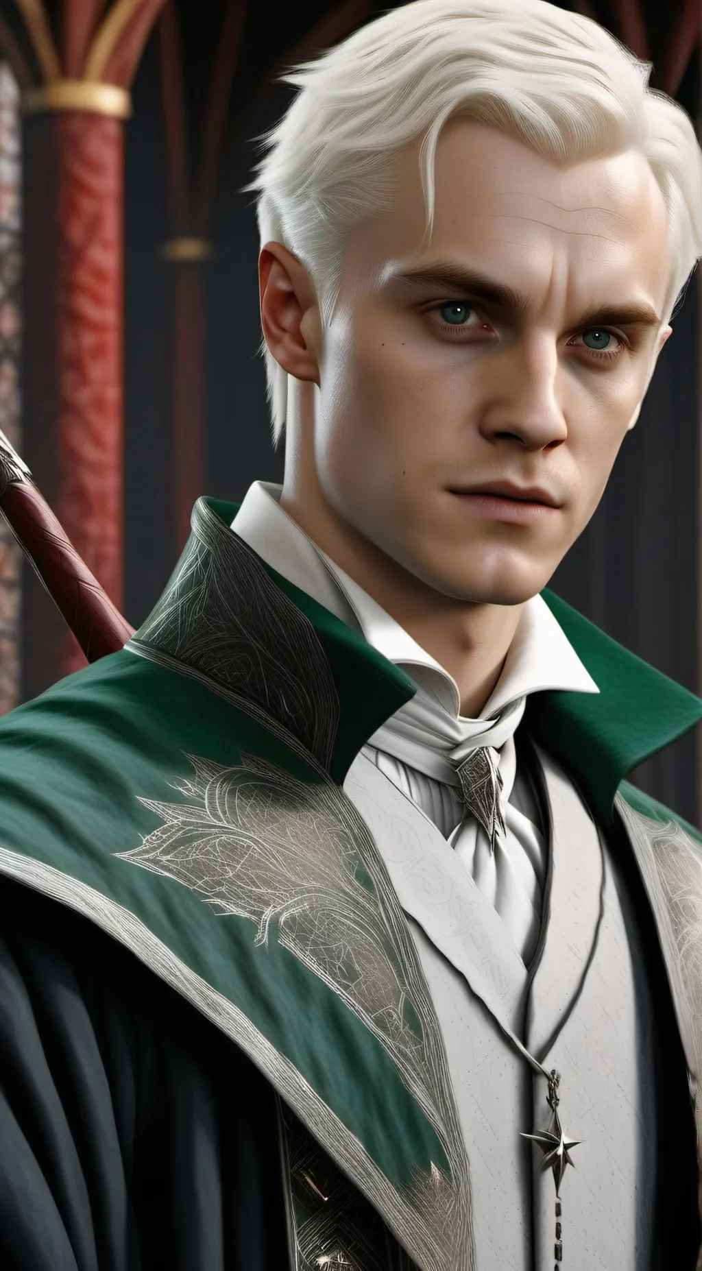 ai character: draco Malfoy  background