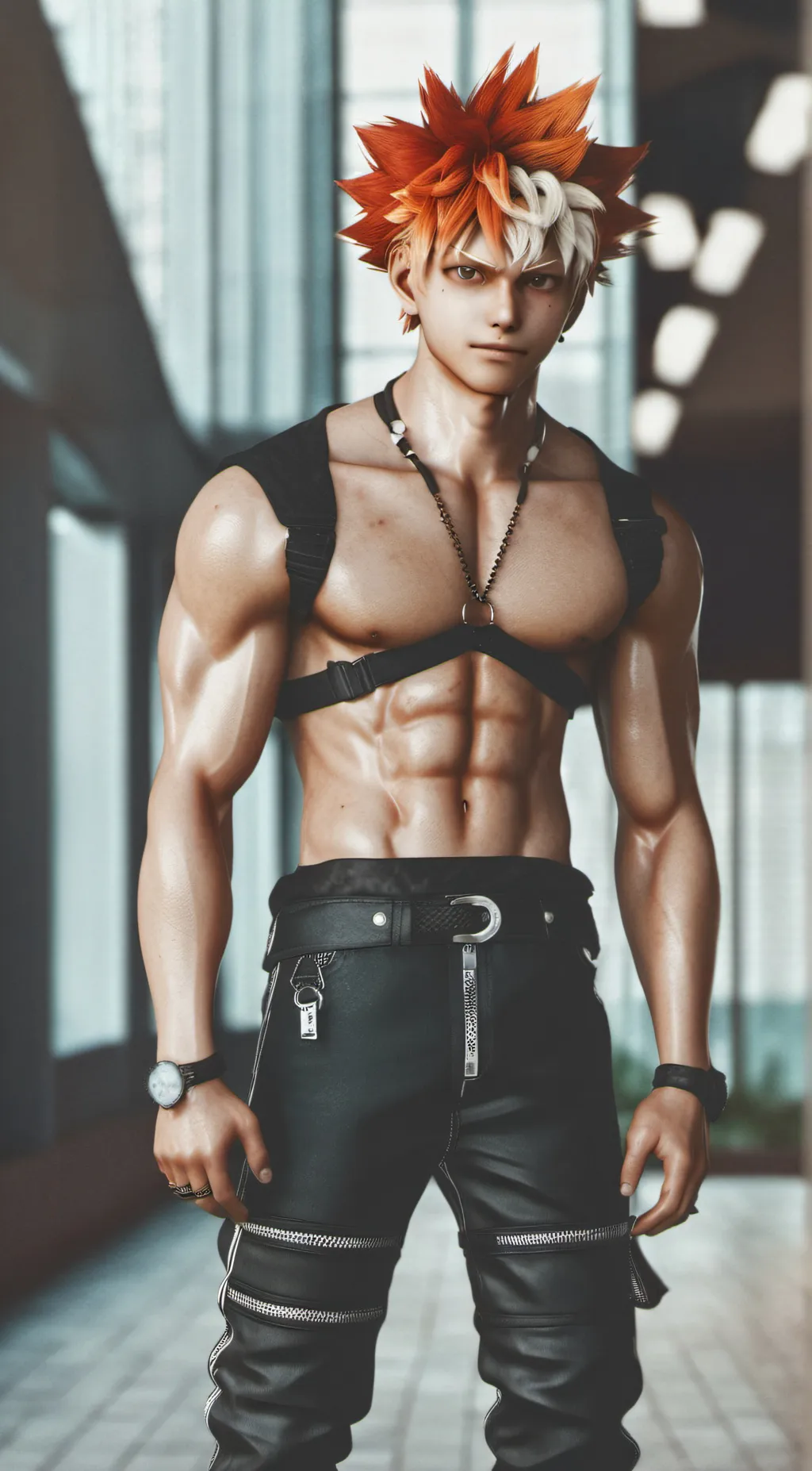 ai character: Katsuki Bakugo  background