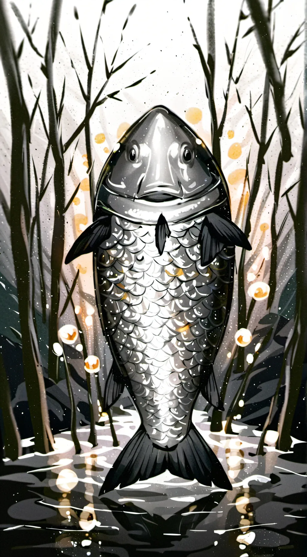 ai character: Fish background