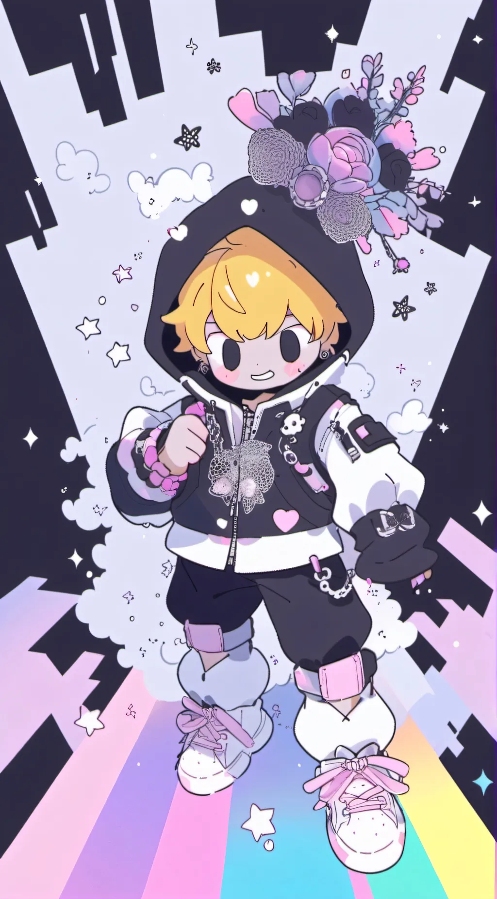 ai character: Invader SLEEP OVER background