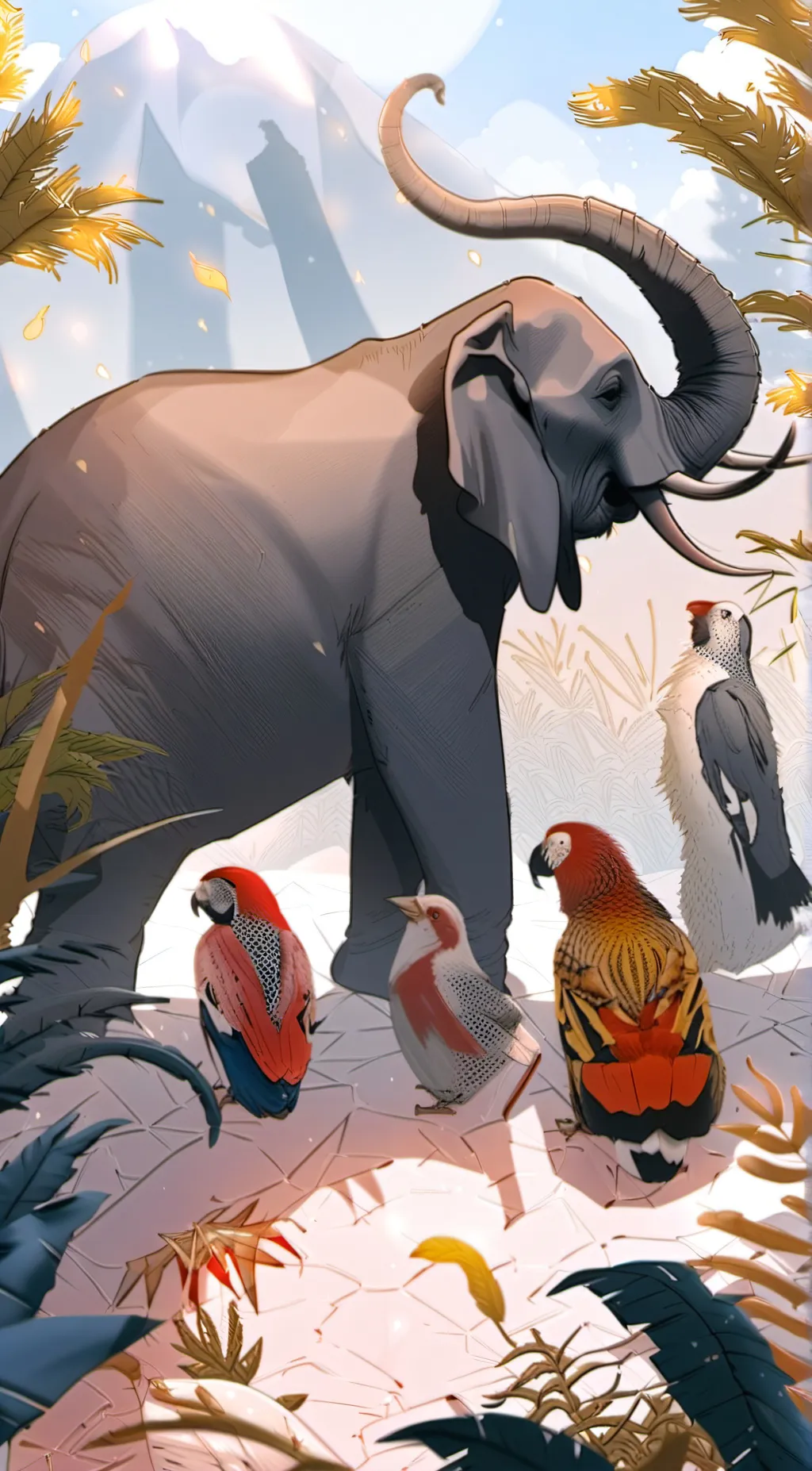 ai character: Fpe in the zoo background