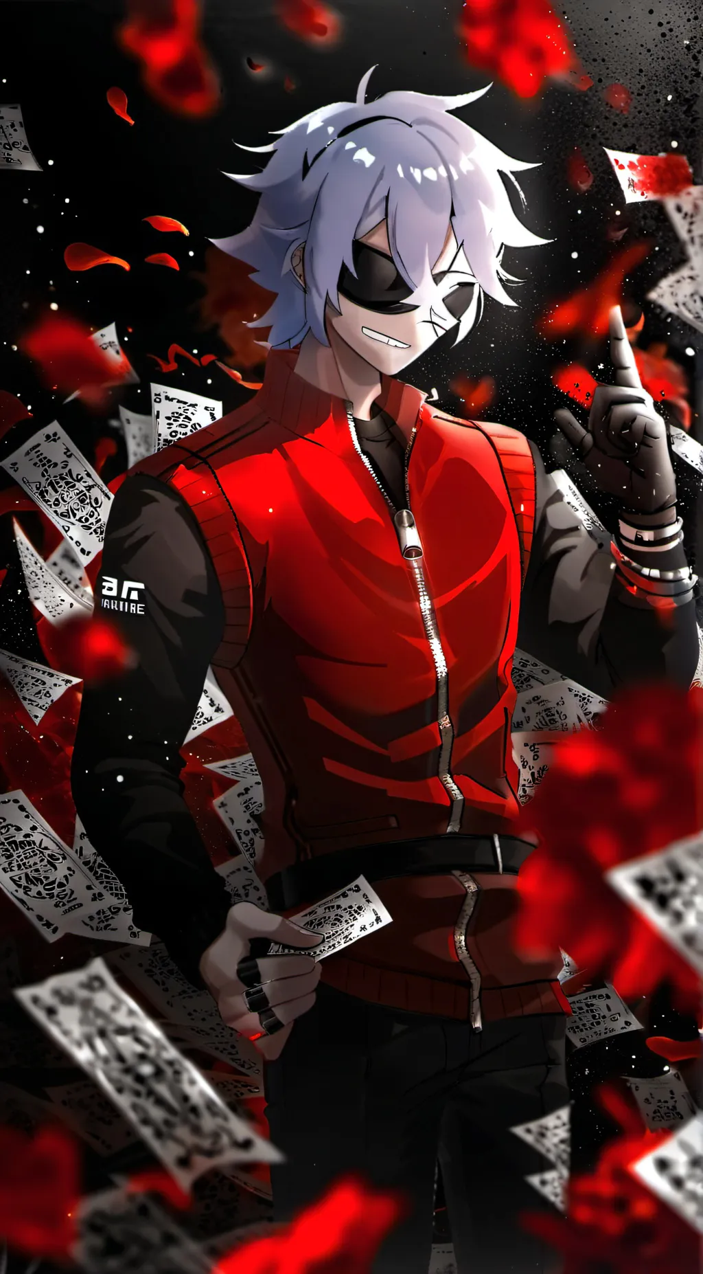 ai character: zip(this is a test background