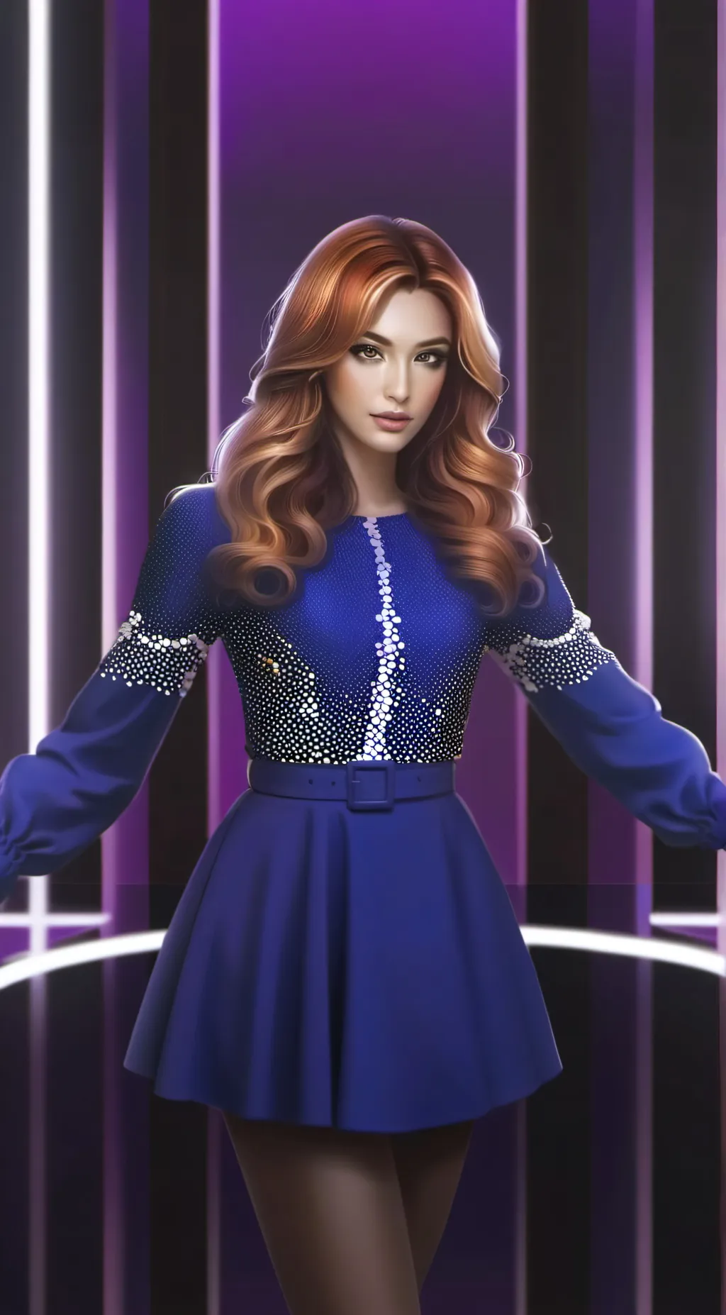 ai character: Gold background