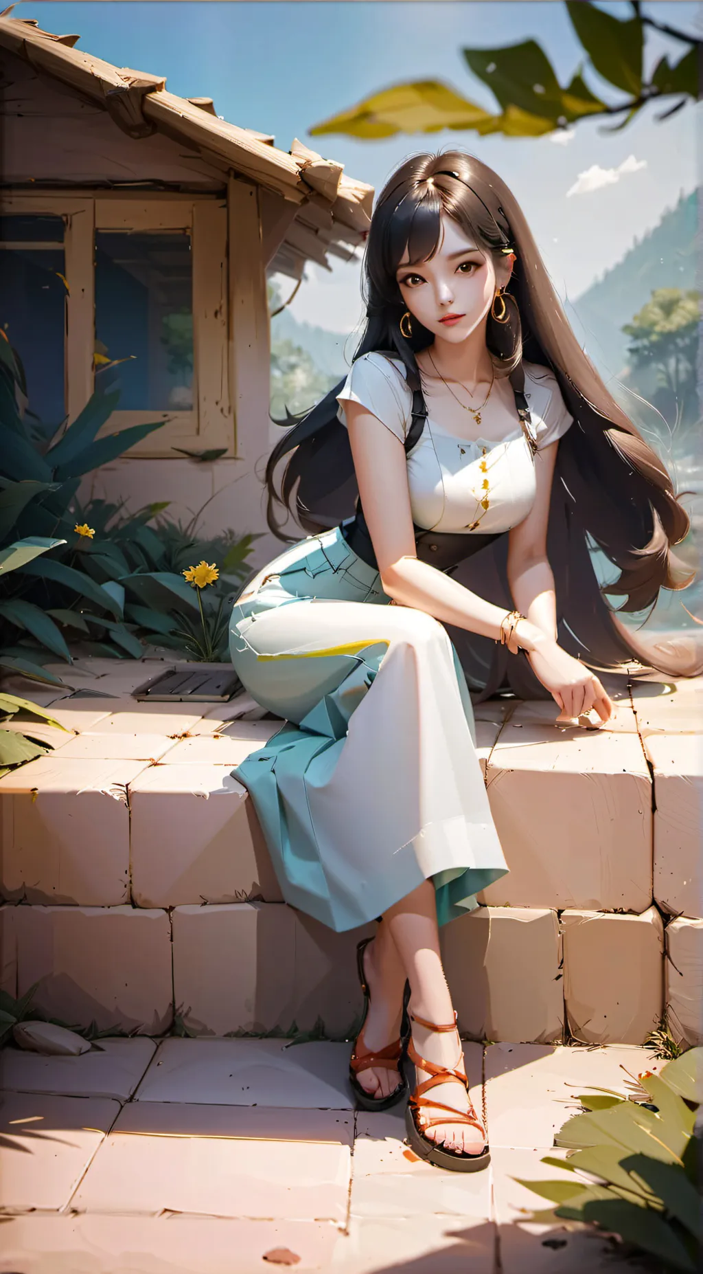 ai character: +Micu+ background