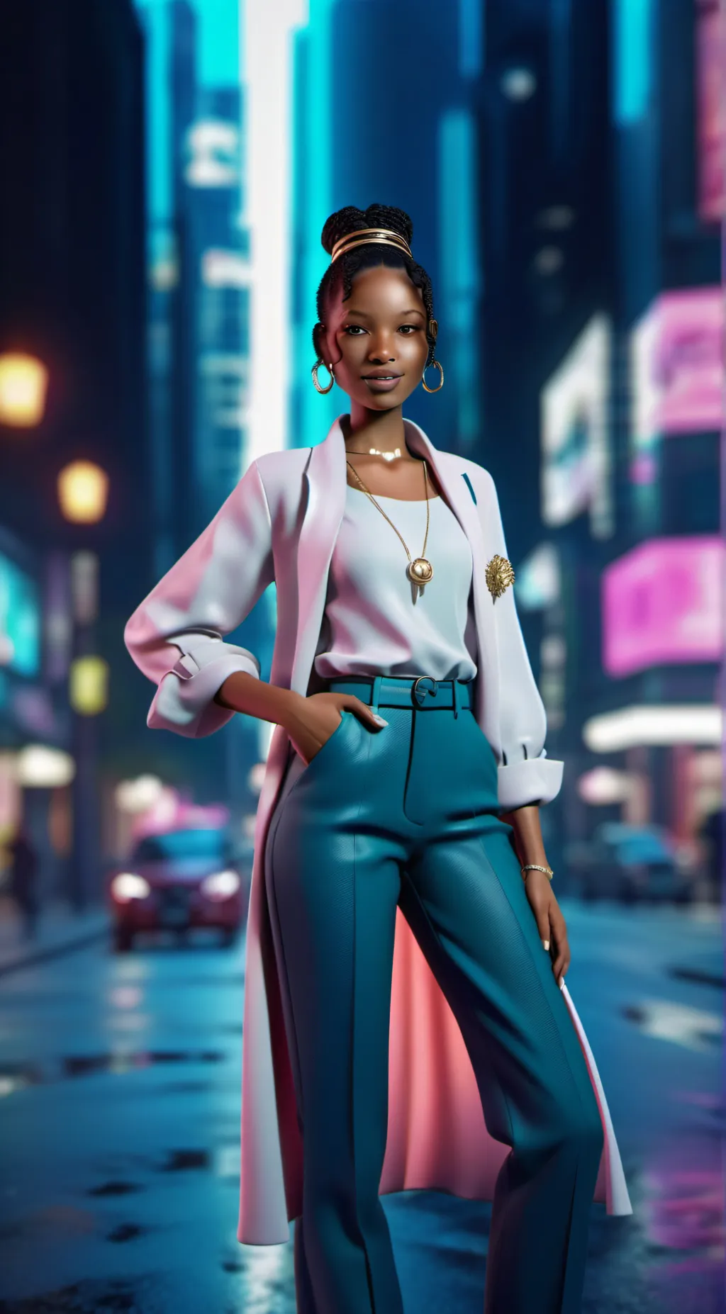 ai character: Tee background