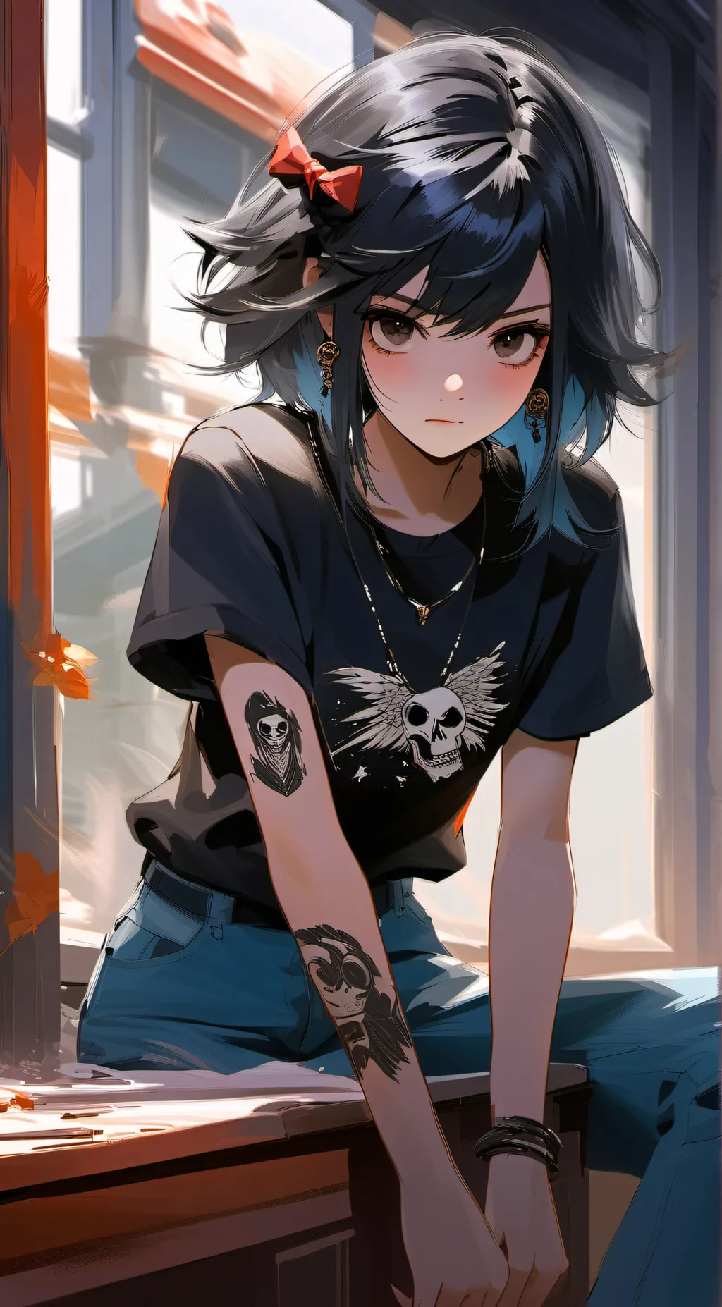ai character: Chloe (EMO) background