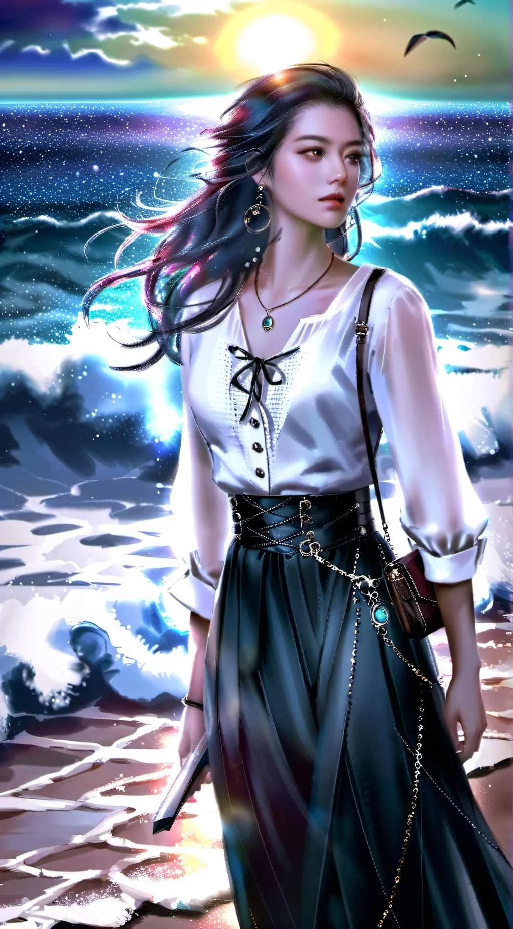 ai character: Rain background