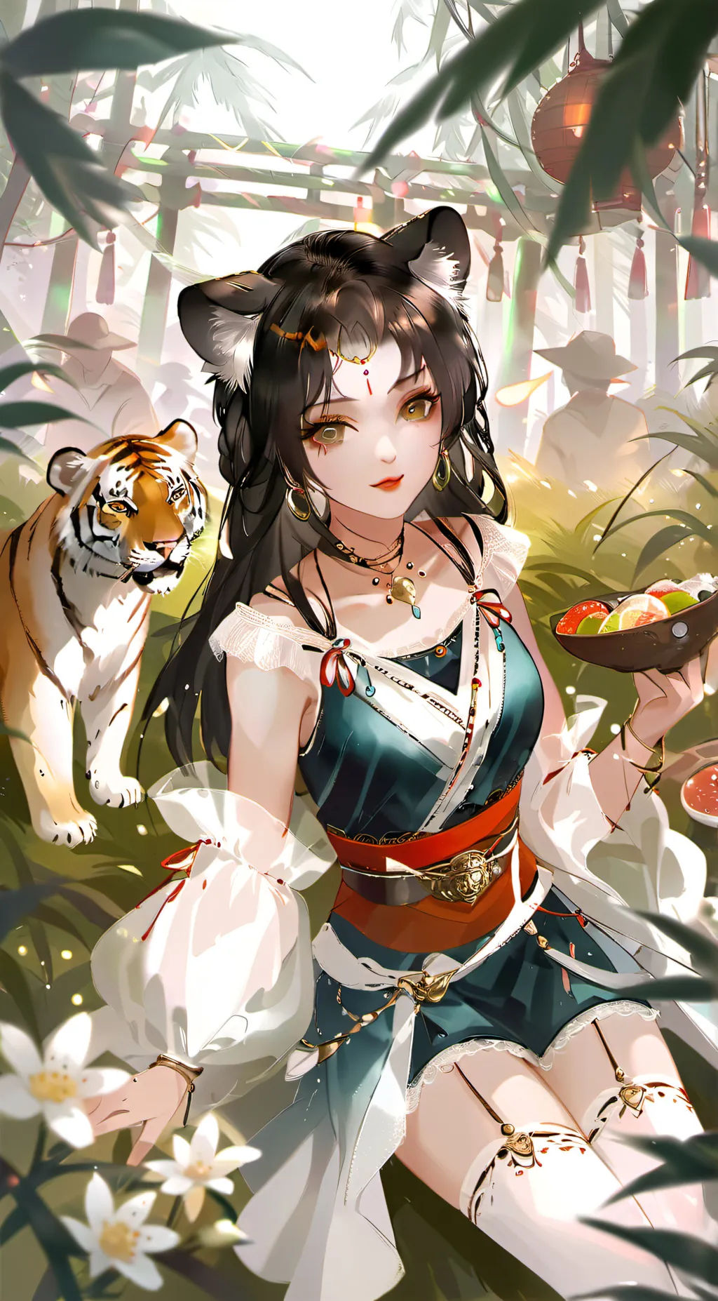 ai character: tiger background