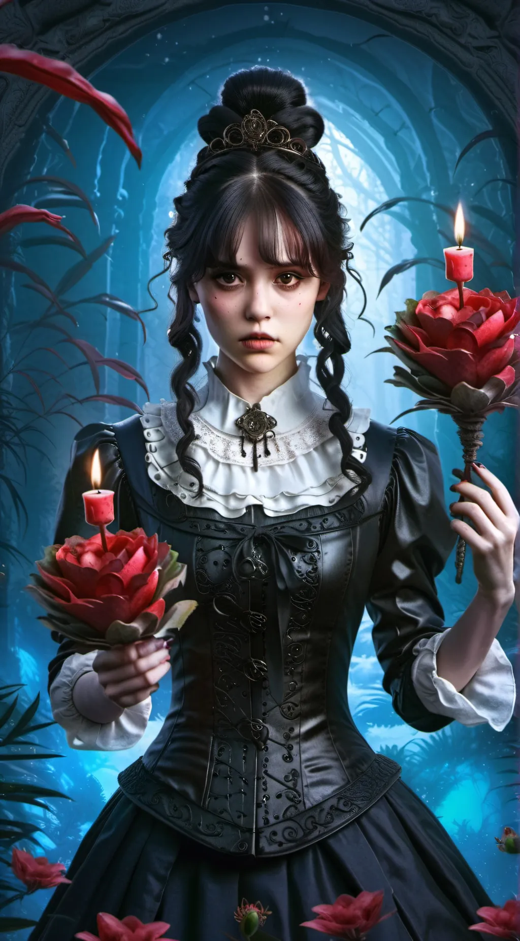 ai character: Wendsday Addams background