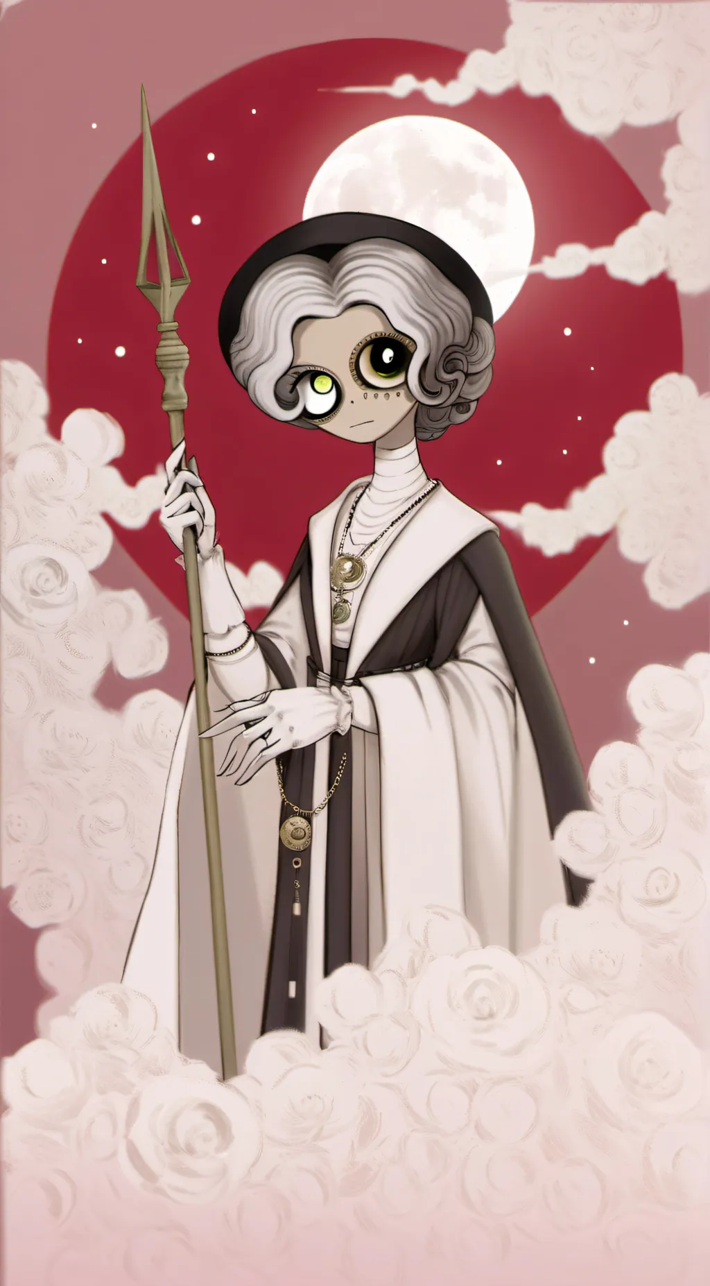 ai character: Moon Maiden background