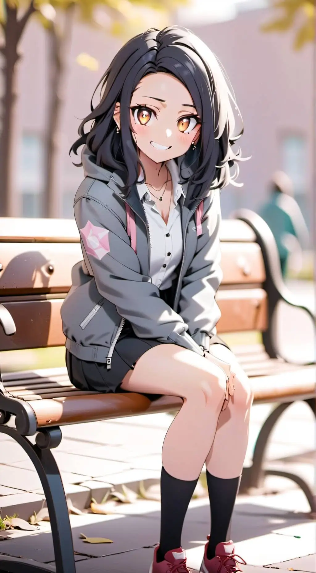 ai character: sophie Brown  background