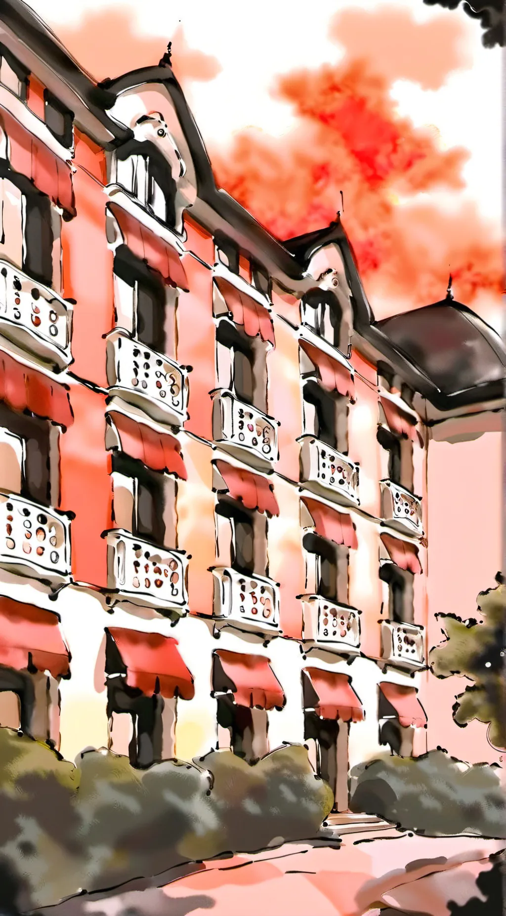 ai character: Hazbin/happy hotel background