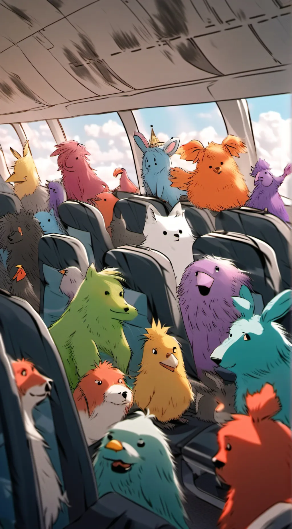 ai character: sm on airplane background