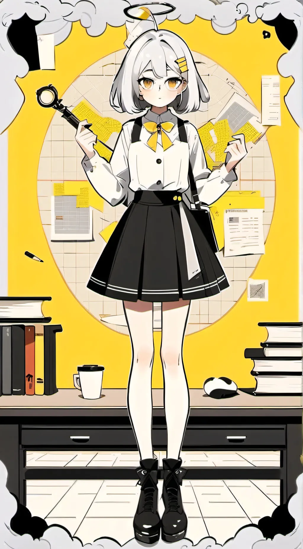 ai character: Miss circle background