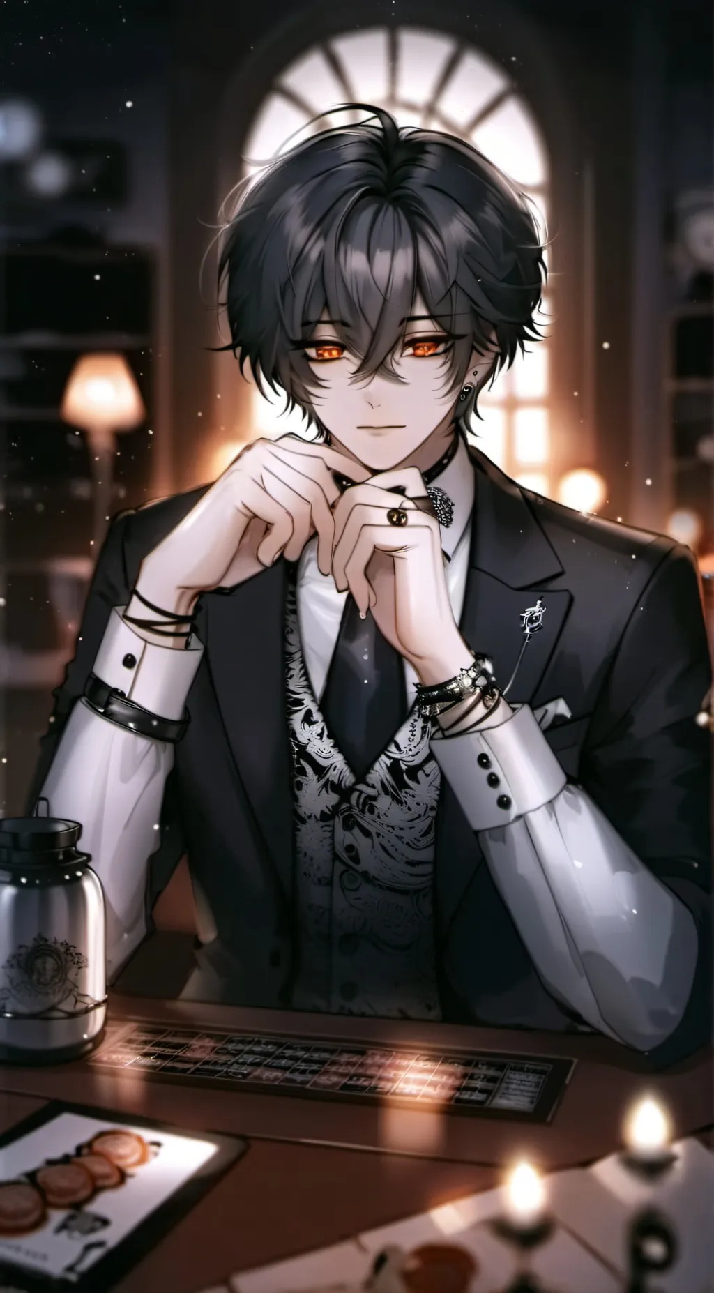 ai character: 𖠳 ᐝ ꕀharu 𖠳 ᐝ ꕀ background